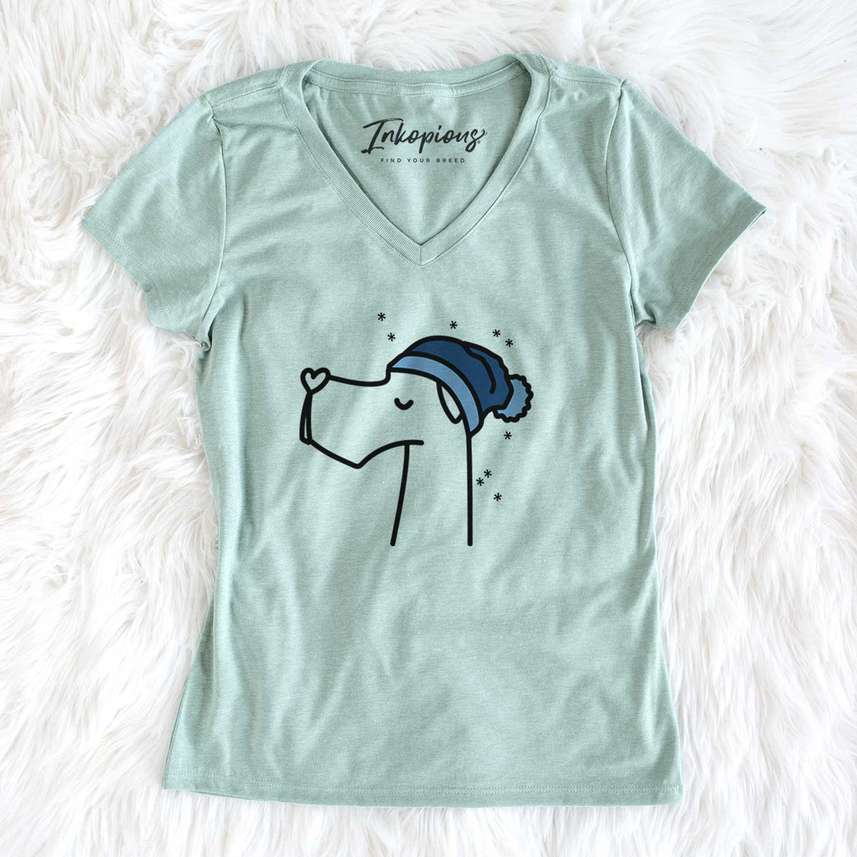 Frosty Great Dane - Women&#39;s V-neck Shirt