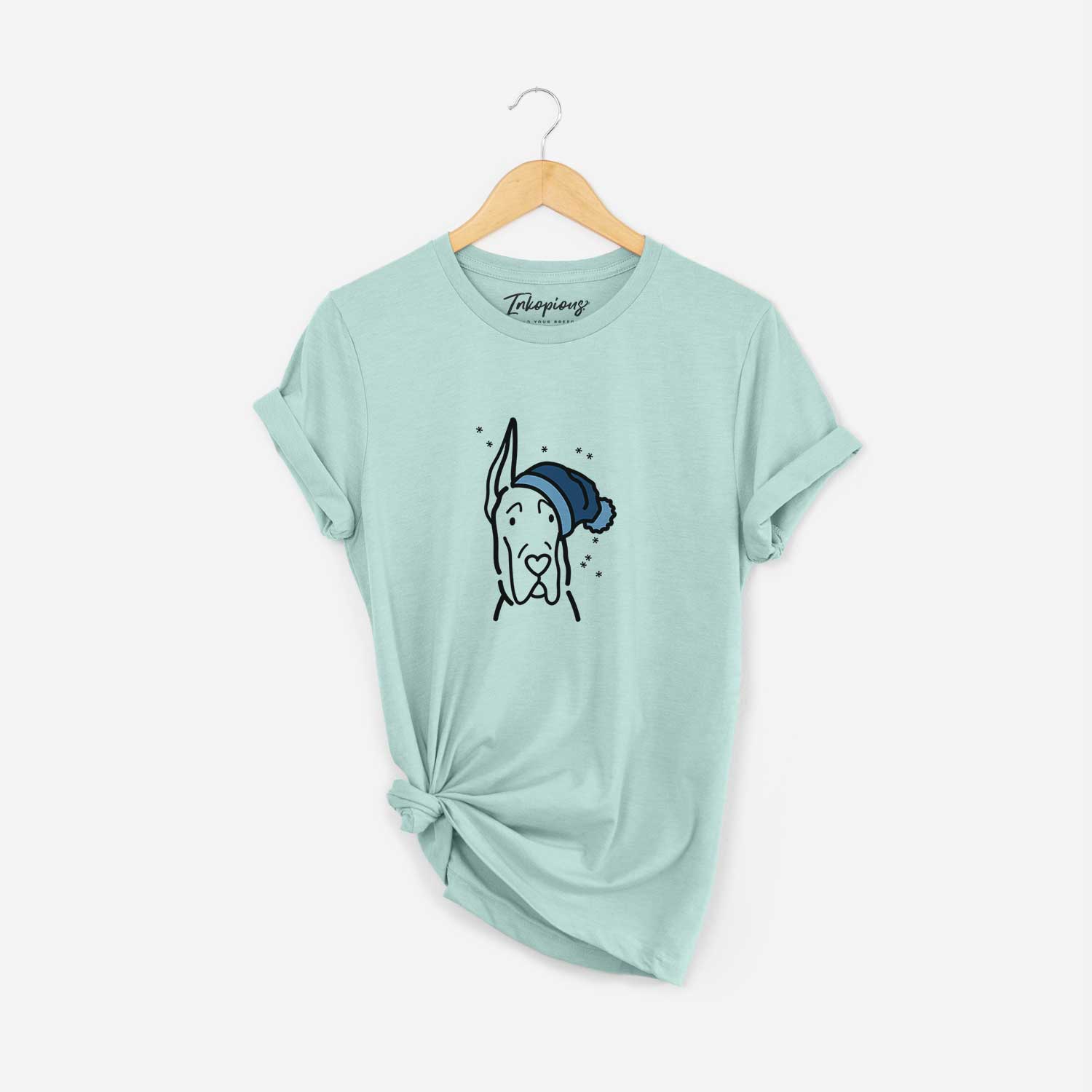 Frosty Great Dane with Cropped Ears - Unisex Crewneck