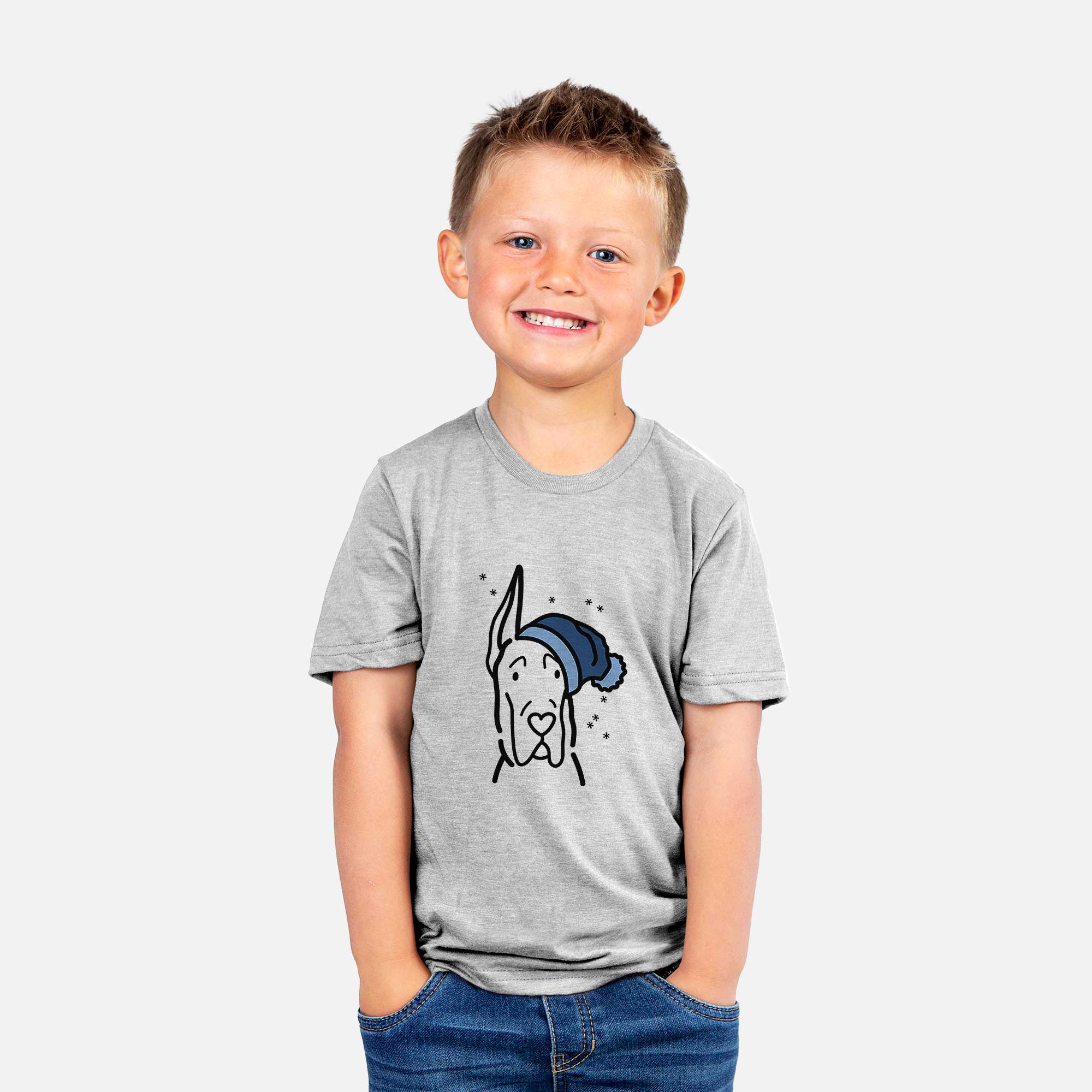 Frosty Great Dane with Cropped Ears - Kids/Youth/Toddler Shirt