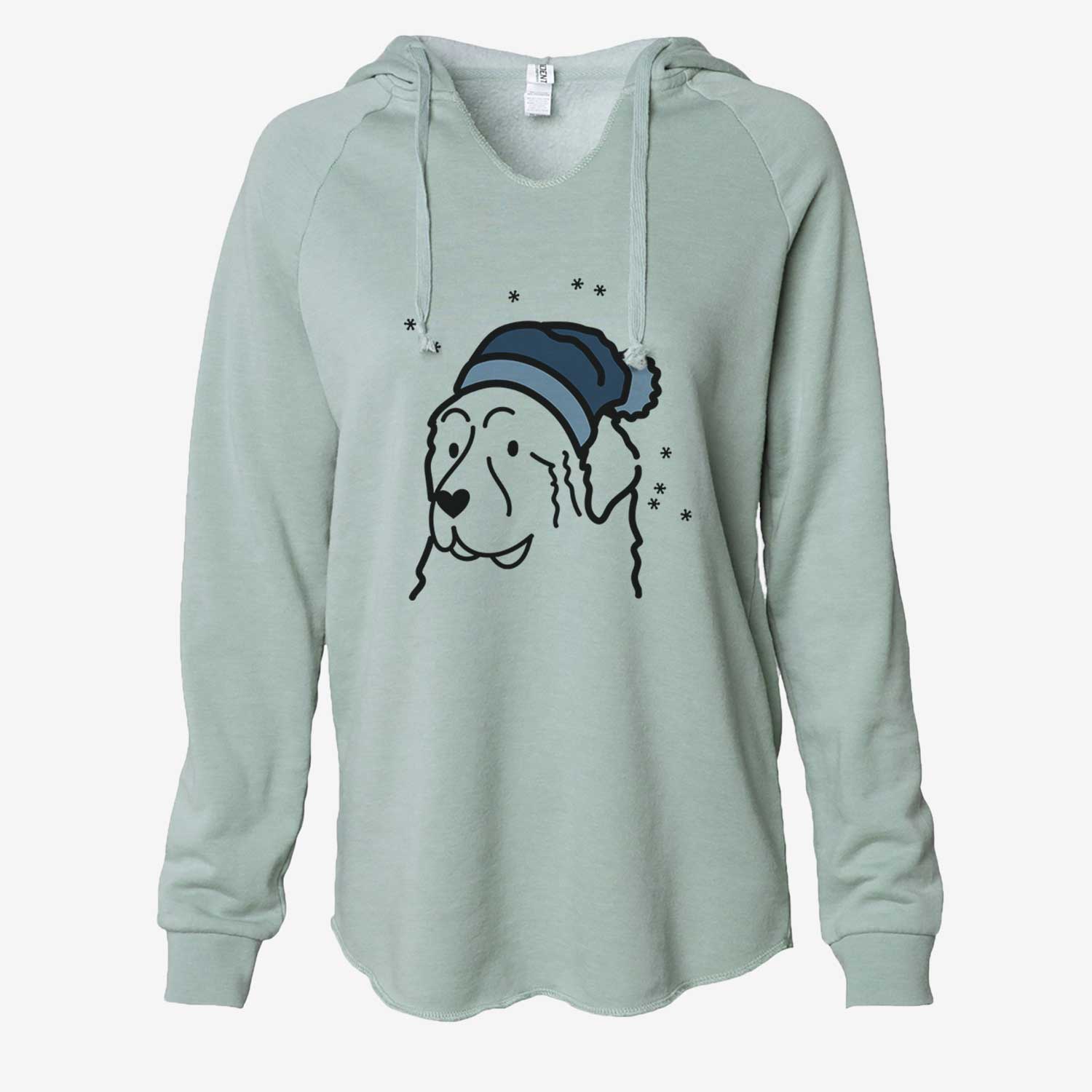 Frosty Great Pyrenees - Cali Wave Hooded Sweatshirt