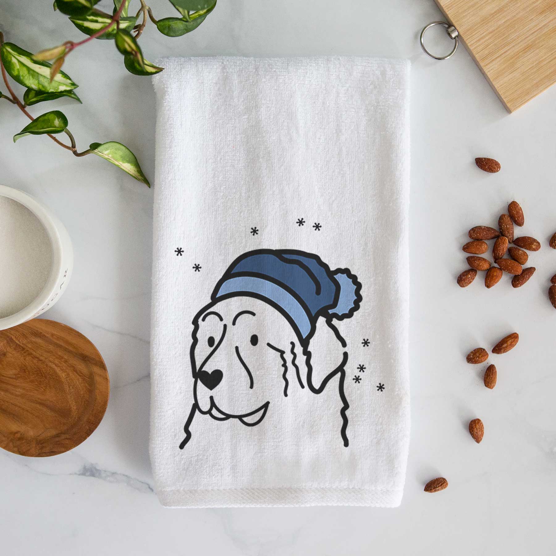 Frosty Great Pyrenees - Decorative Hand Towel