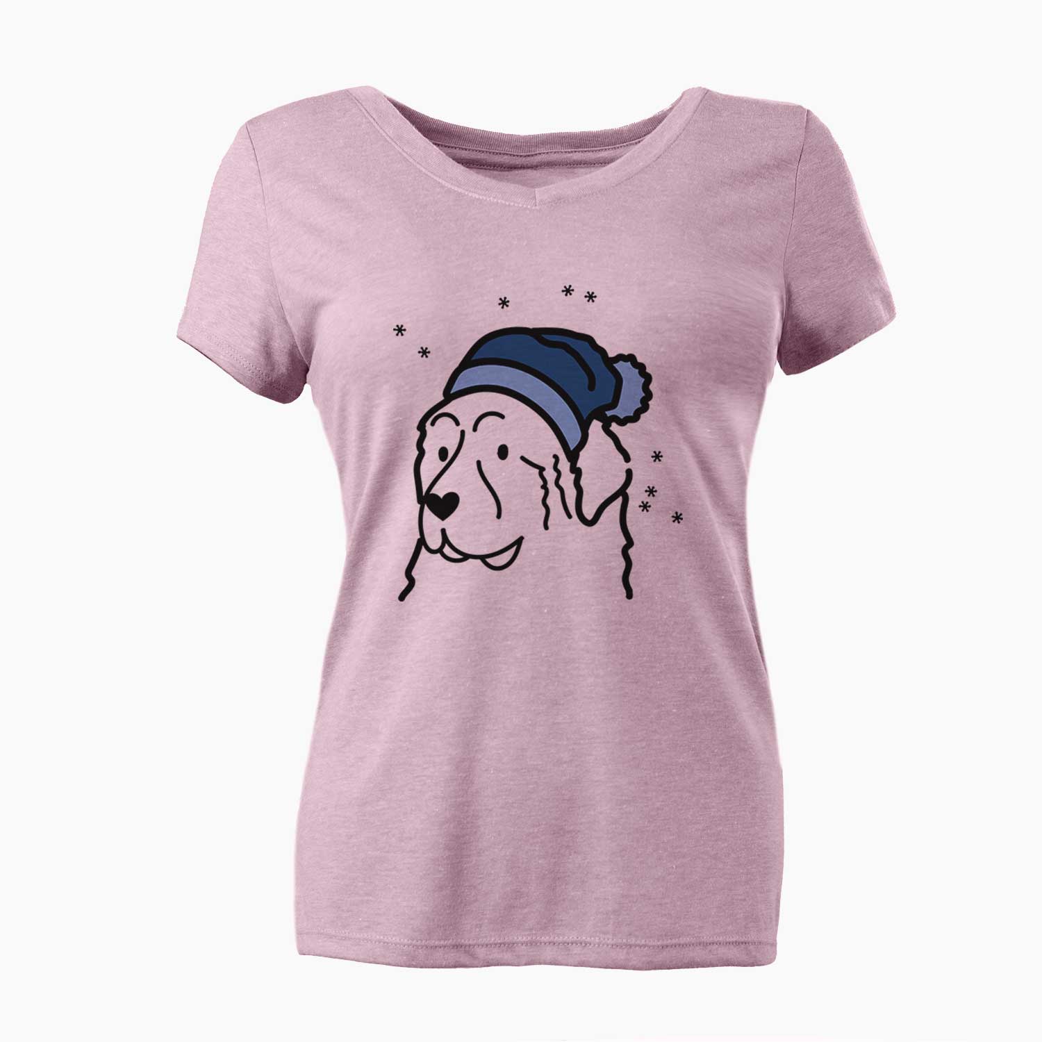Frosty Great Pyrenees - Women's V-neck Shirt