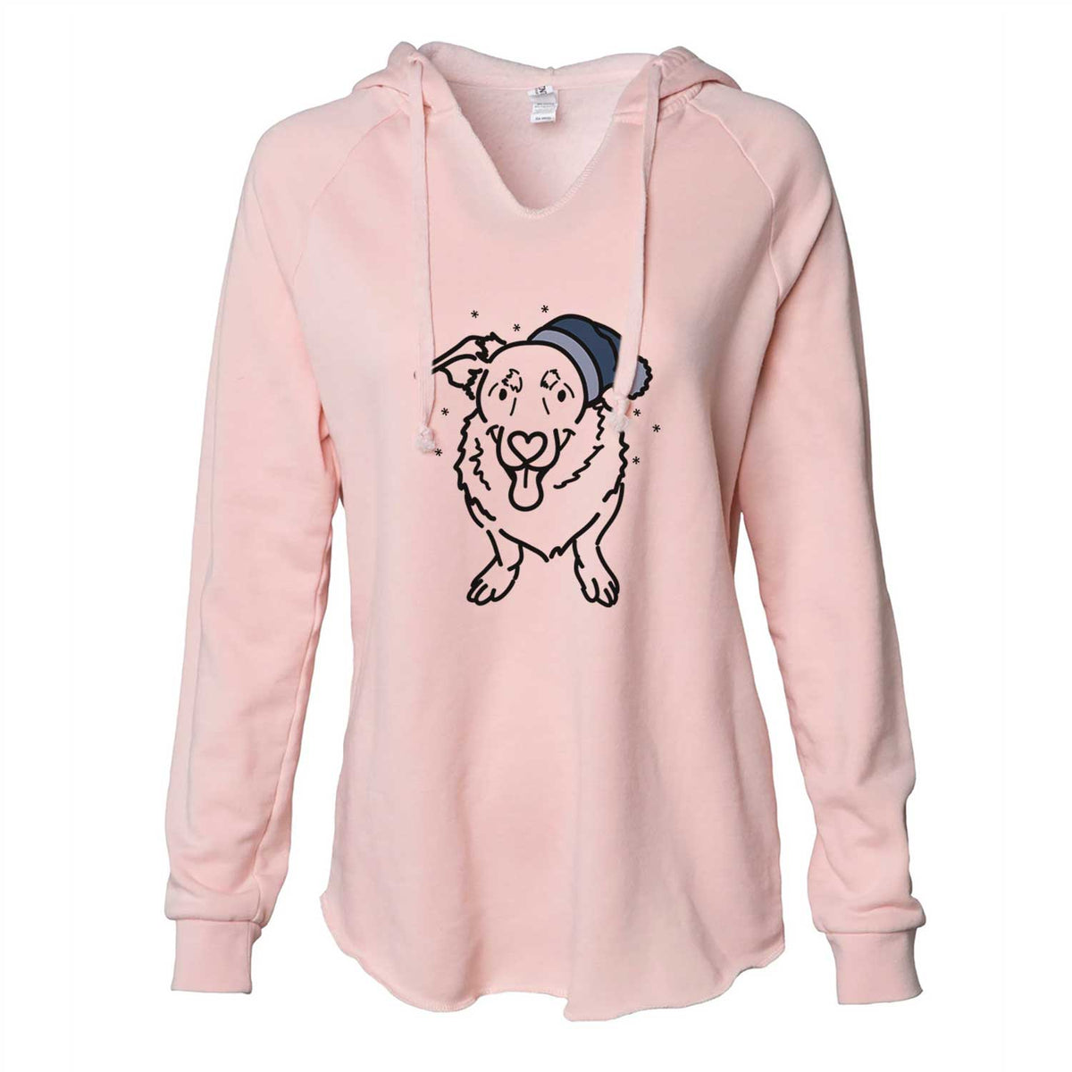 Frosty Basset Hound German Shepherd Mix - Gretchen - Cali Wave Hooded Sweatshirt