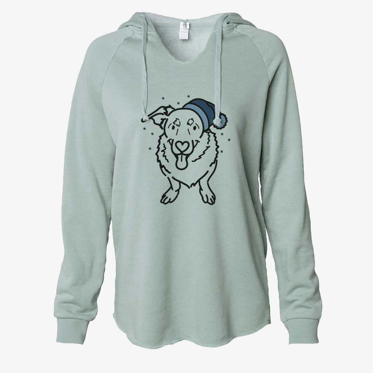 Frosty Basset Hound German Shepherd Mix - Gretchen - Cali Wave Hooded Sweatshirt