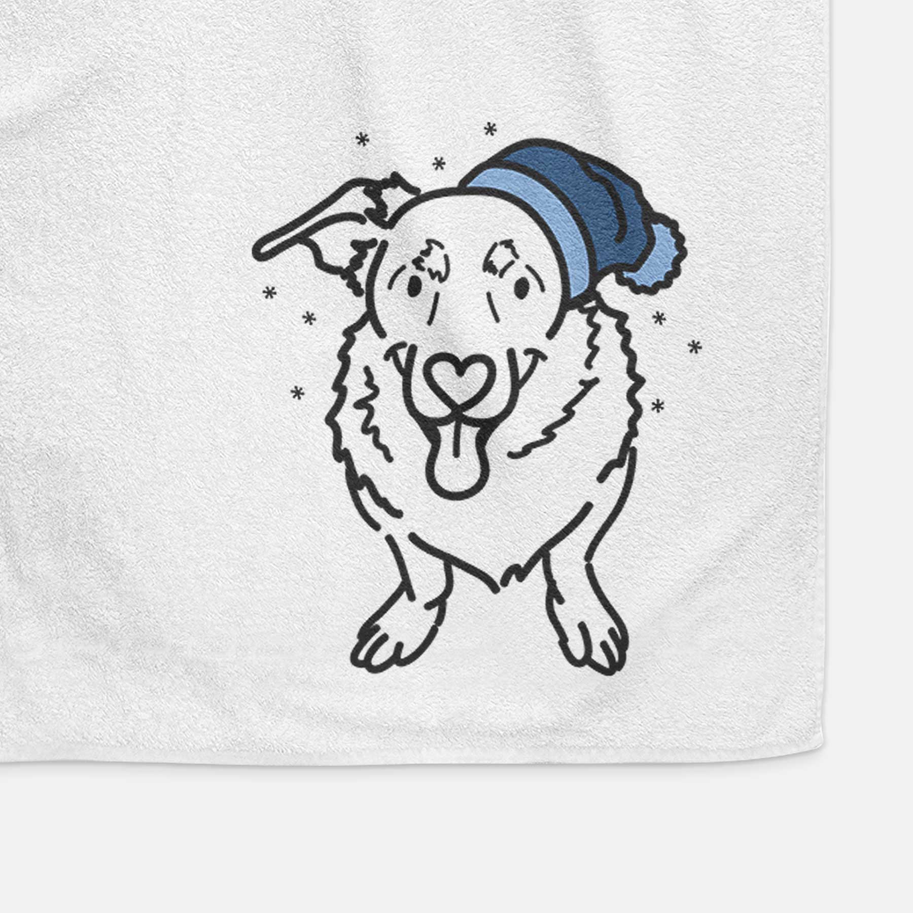 Frosty Basset Hound German Shepherd Mix - Gretchen - Decorative Hand Towel