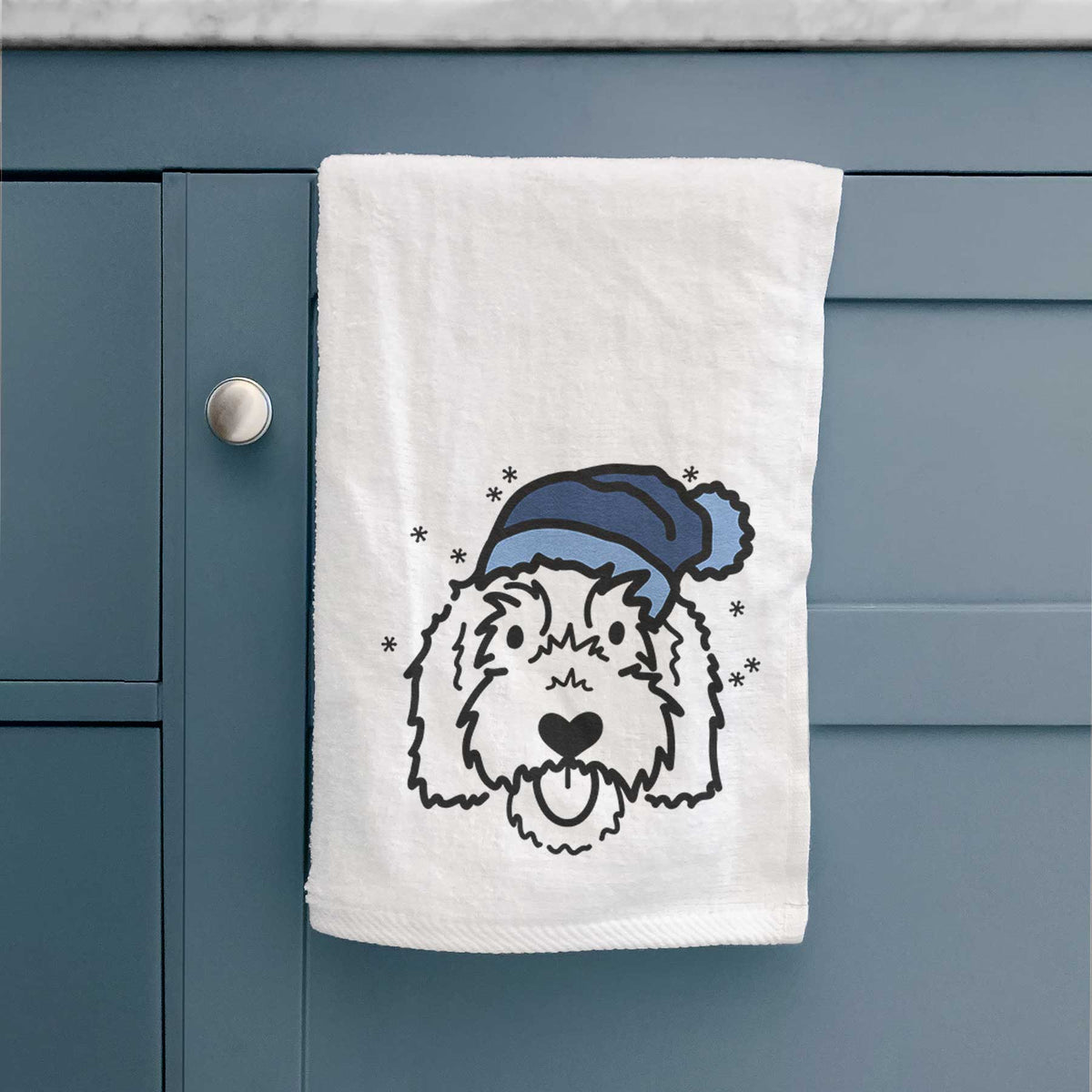 Frosty Goldendoodle - Gus - Decorative Hand Towel