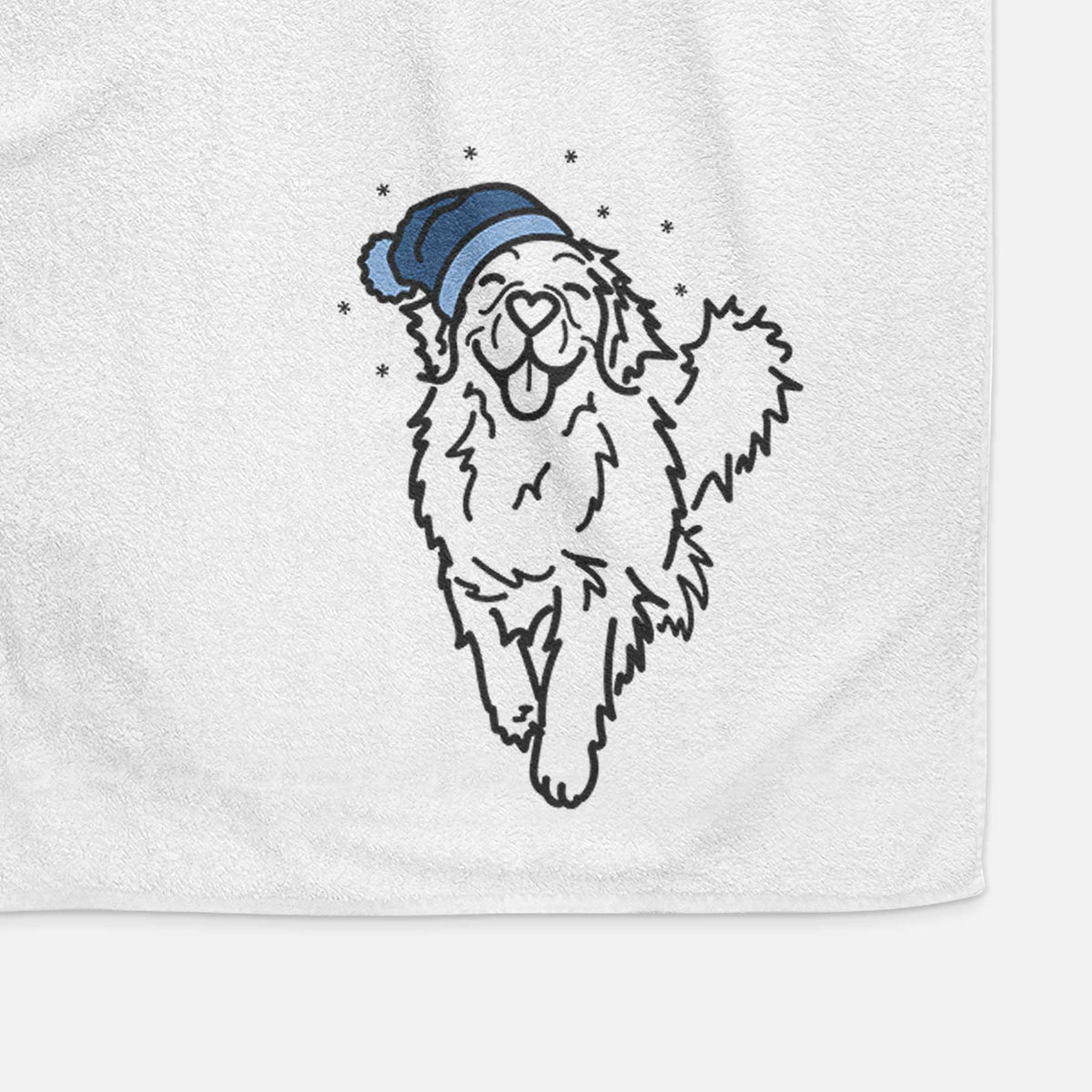 Frosty Golden Retriever - Hamlet - Decorative Hand Towel