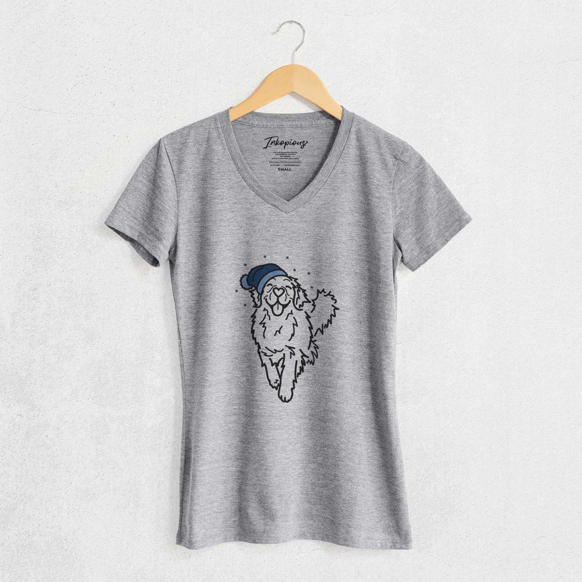 Frosty Golden Retriever - Hamlet - Women's V-neck Shirt