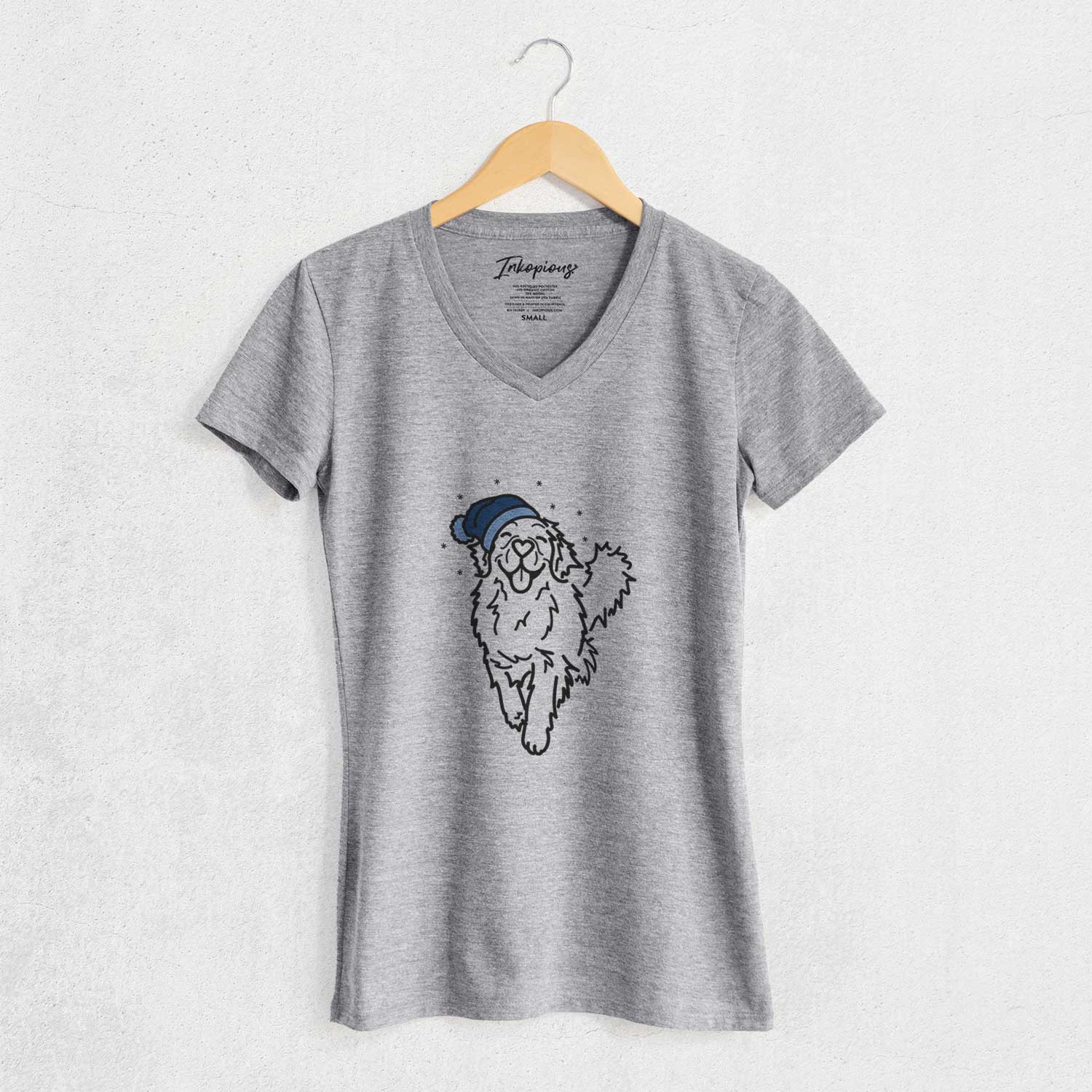 Frosty Golden Retriever - Hamlet - Women's V-neck Shirt