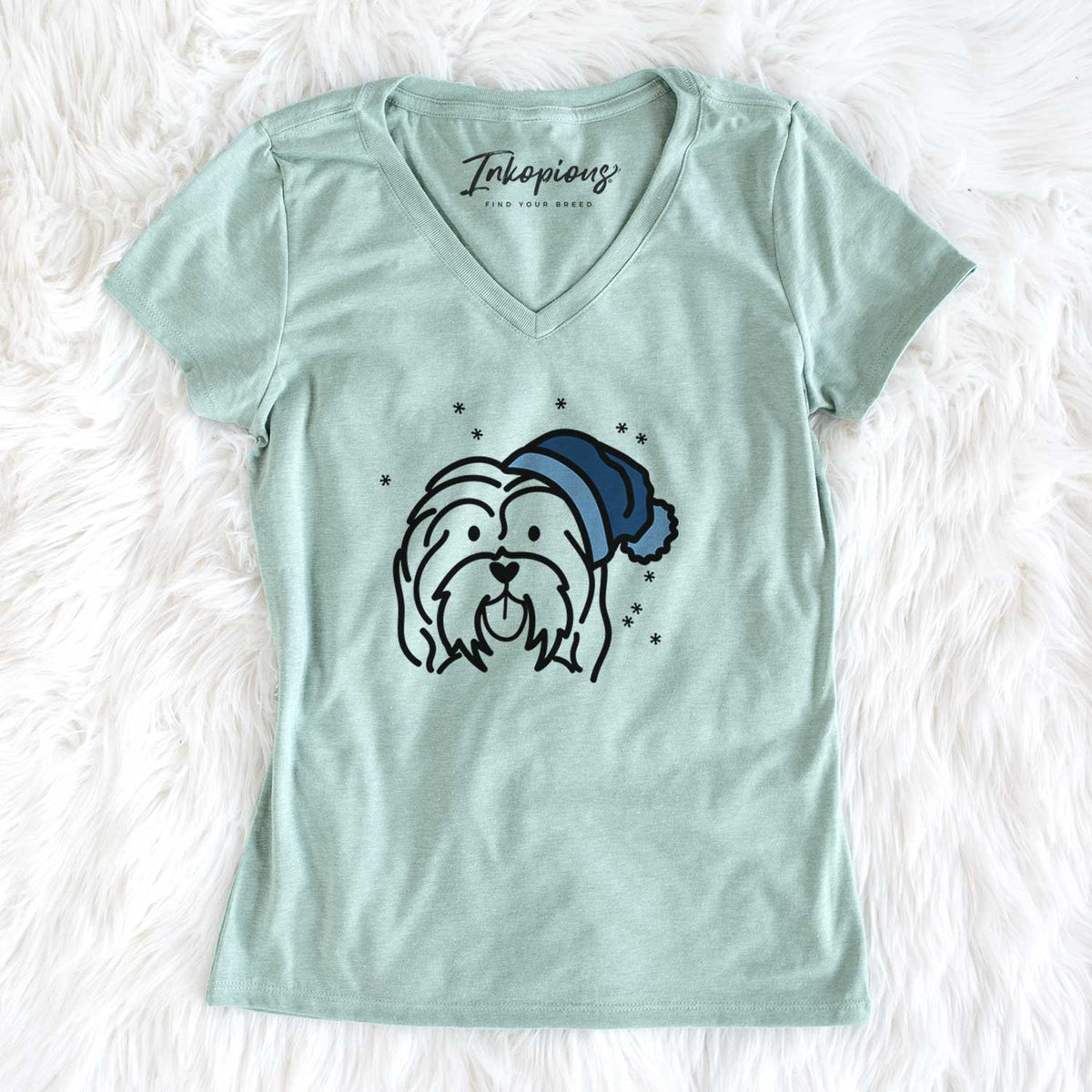 Frosty Havanese - Women&#39;s V-neck Shirt