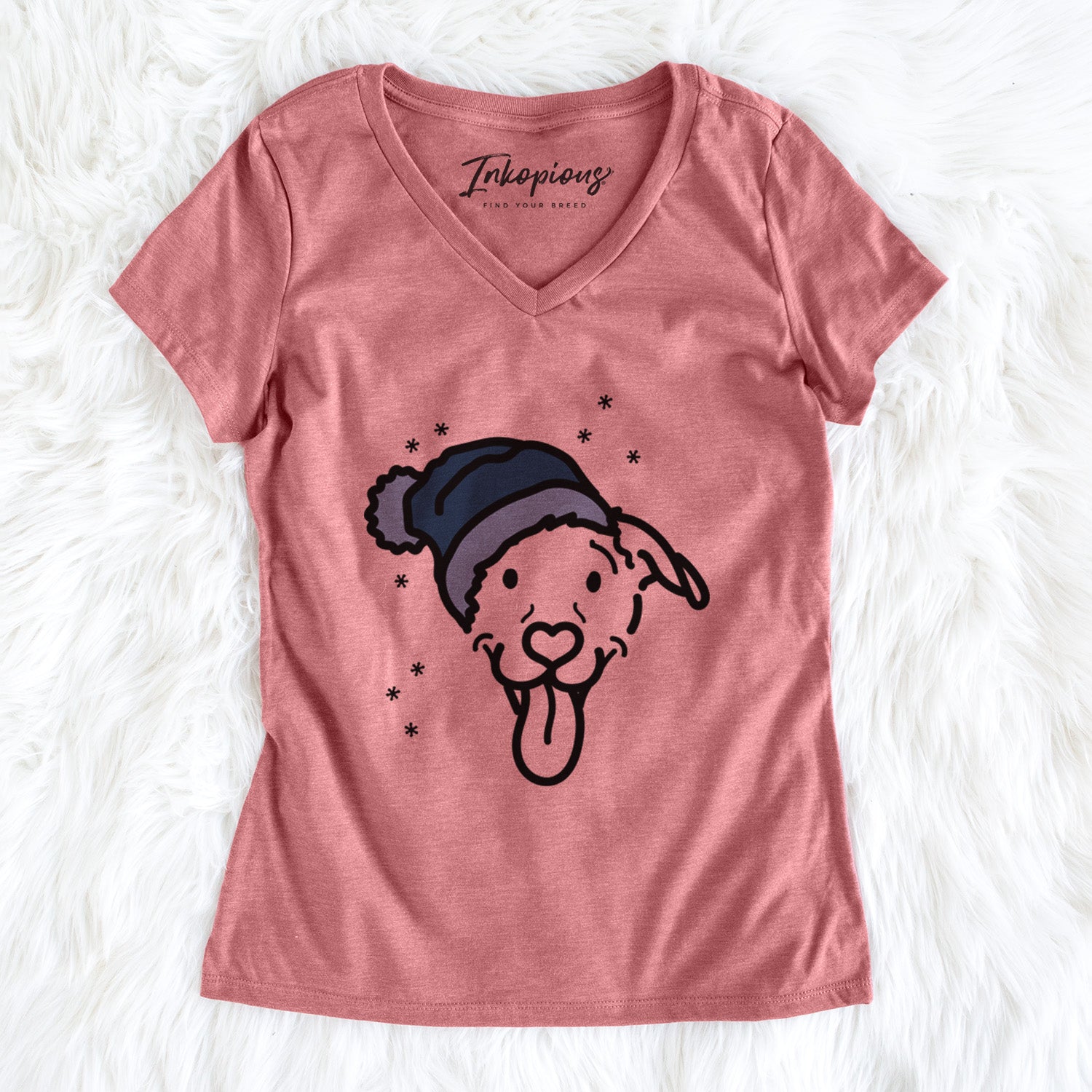 Frosty Pitbull Mix - Hemi - Women's Perfect V-neck Shirt