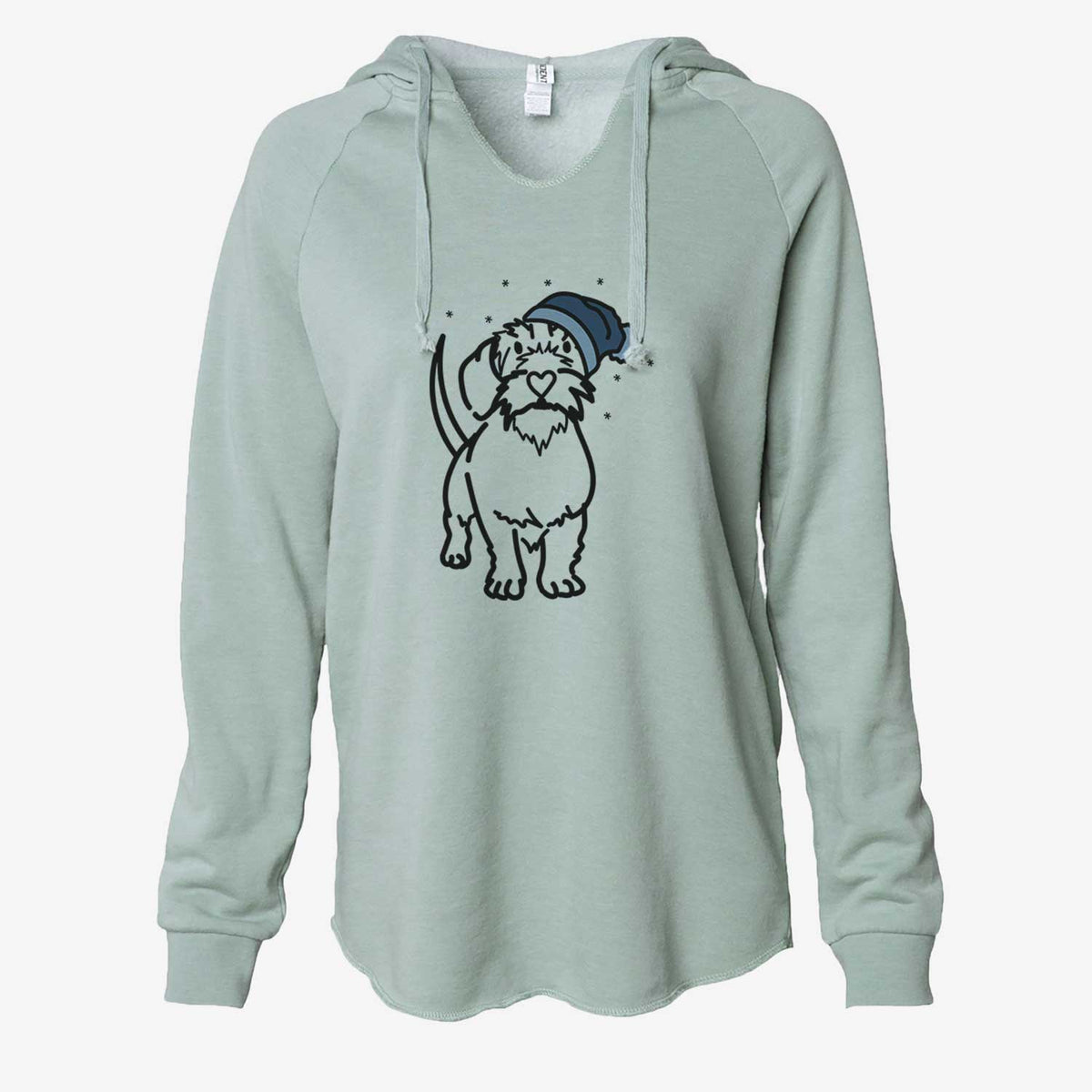 Frosty Wire Dachshund - Henry - Cali Wave Hooded Sweatshirt
