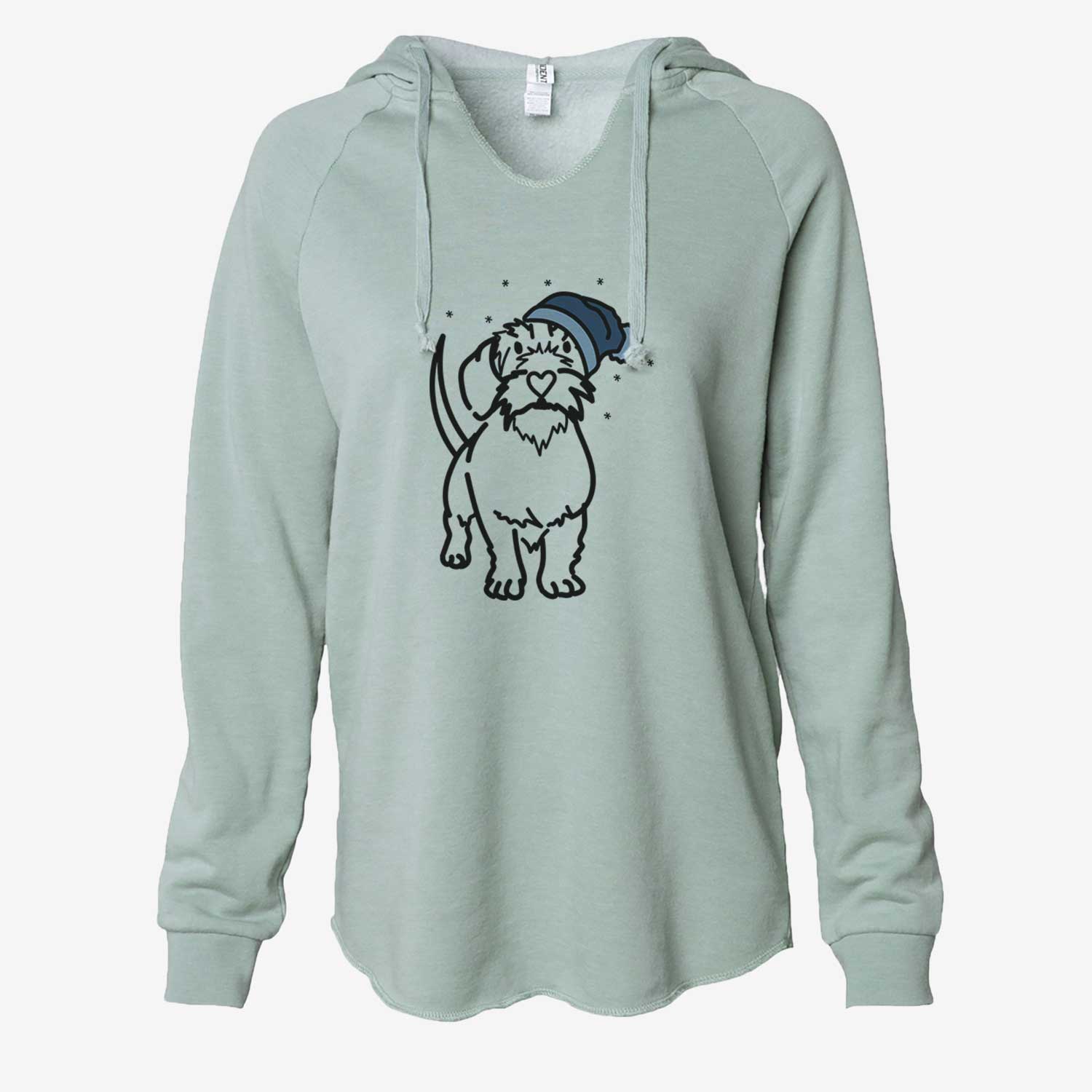 Frosty Wire Dachshund - Henry - Cali Wave Hooded Sweatshirt