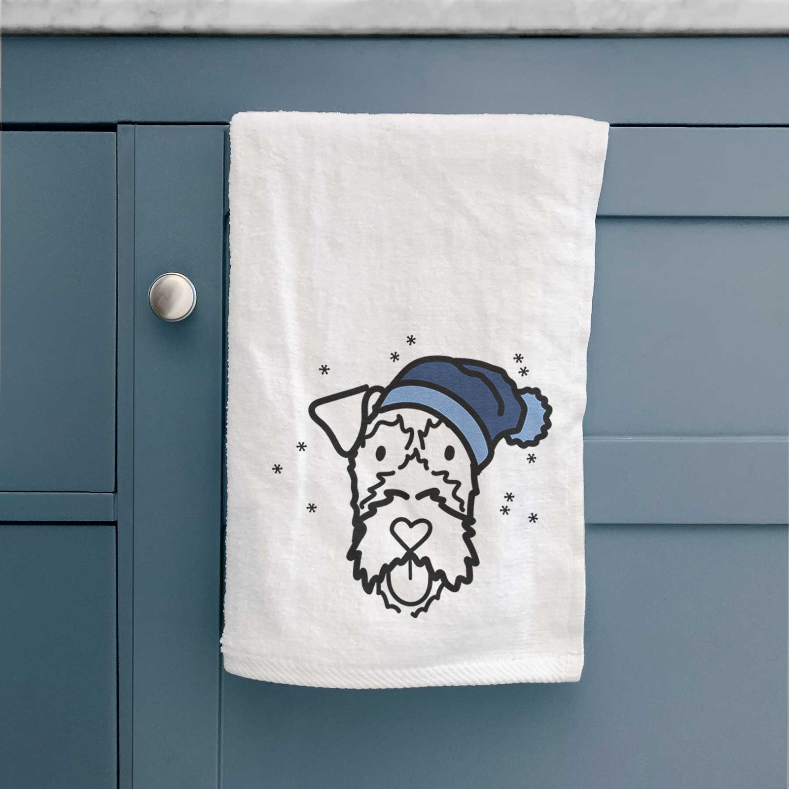 Frosty Irish Terrier - Decorative Hand Towel