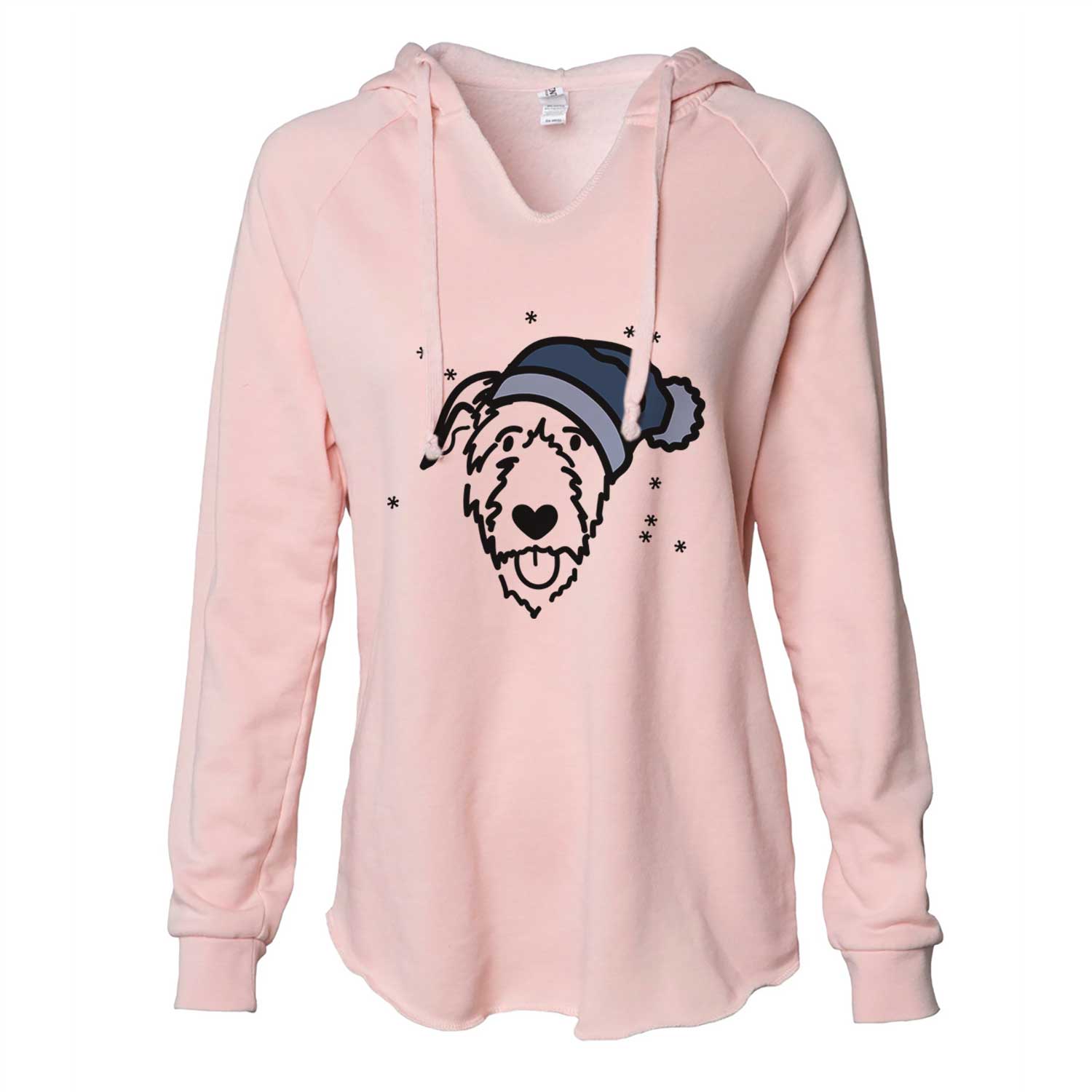 Frosty Irish Wolfhound - Cali Wave Hooded Sweatshirt