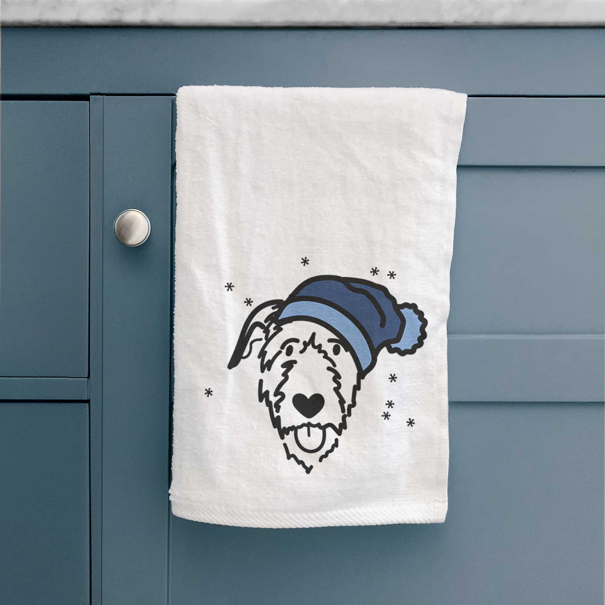 Frosty Irish Wolfhound - Decorative Hand Towel