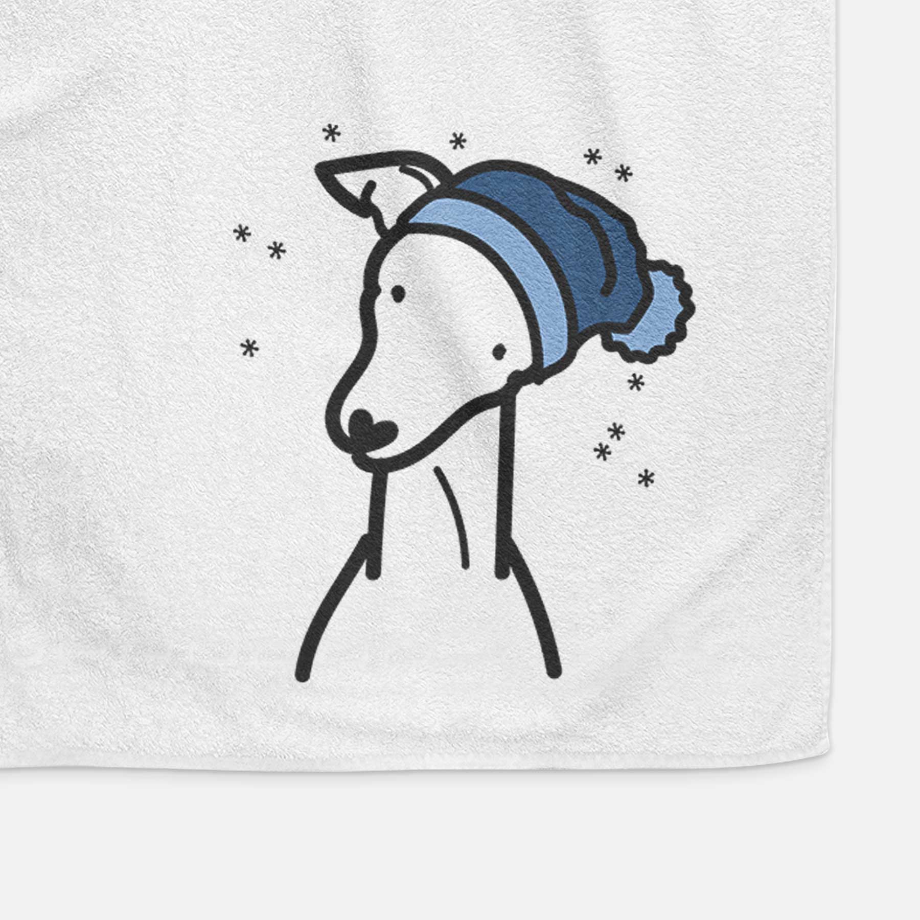 Frosty Italian Greyhound - Decorative Hand Towel