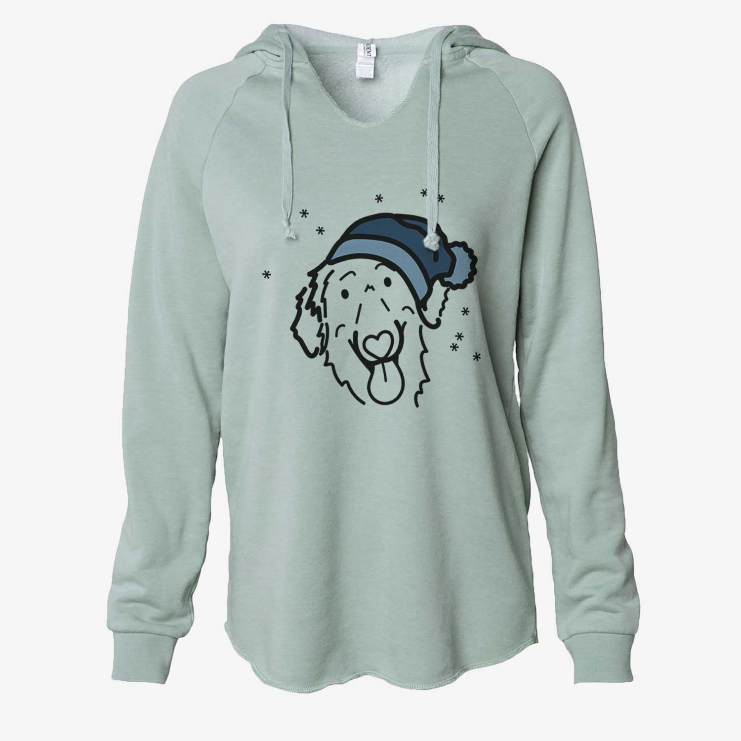 Frosty Flat-Coated Retriever - Jack - Cali Wave Hooded Sweatshirt