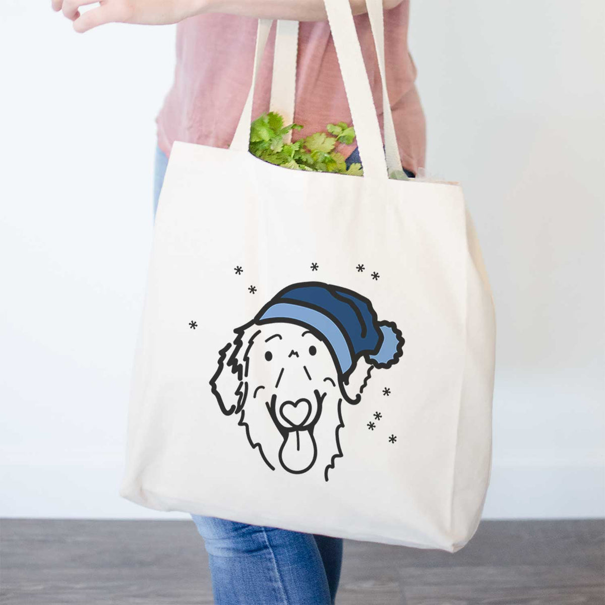 Frosty Flat-Coated Retriever - Jack - Tote Bag