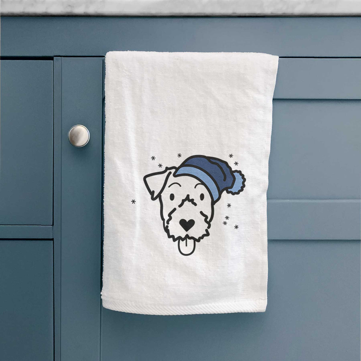 Frosty Jack Russell Terrier - Decorative Hand Towel