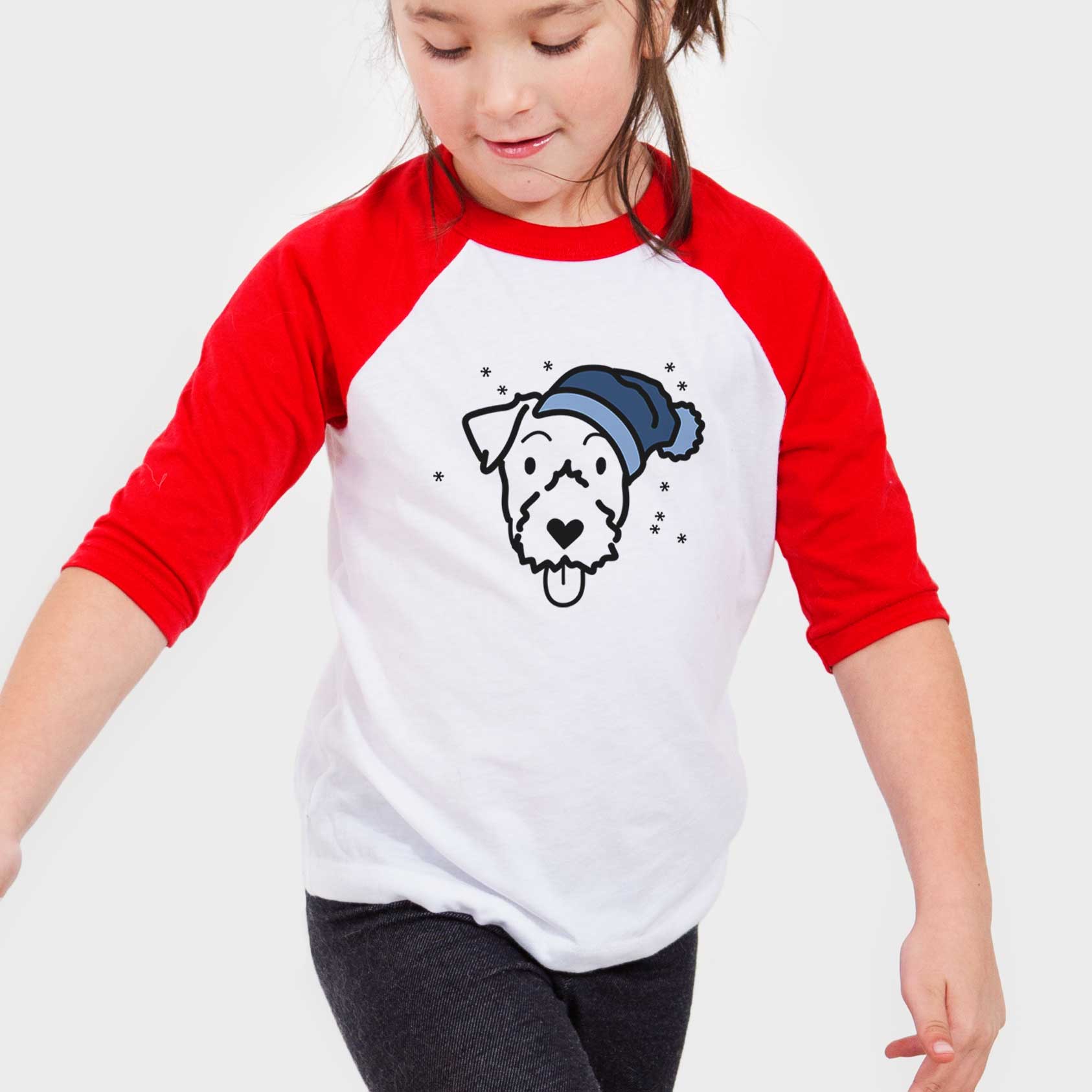 Frosty Jack Russell Terrier - Youth 3/4 Long Sleeve