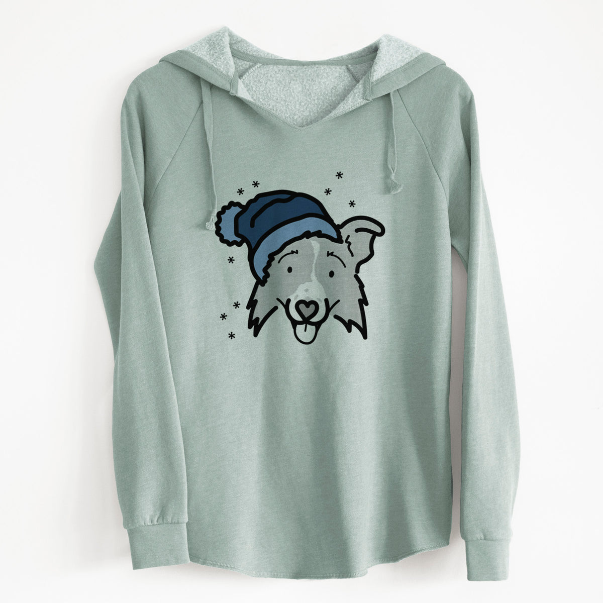 Frosty Border Collie 2.0 - Jam - Cali Wave Hooded Sweatshirt