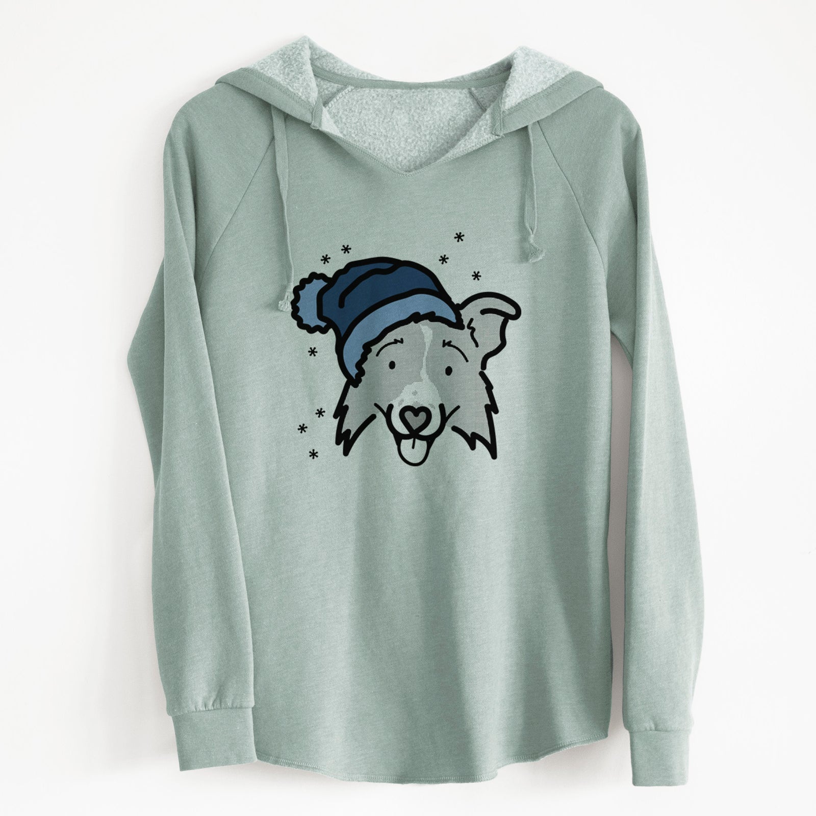 Frosty Border Collie 2.0 - Jam - Cali Wave Hooded Sweatshirt