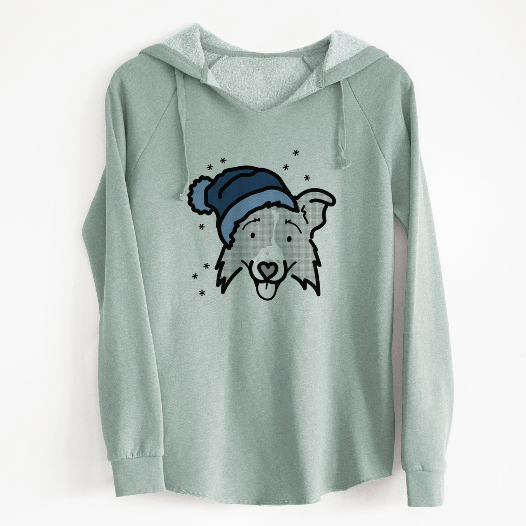 Frosty Border Collie 2.0 - Jam - Cali Wave Hooded Sweatshirt