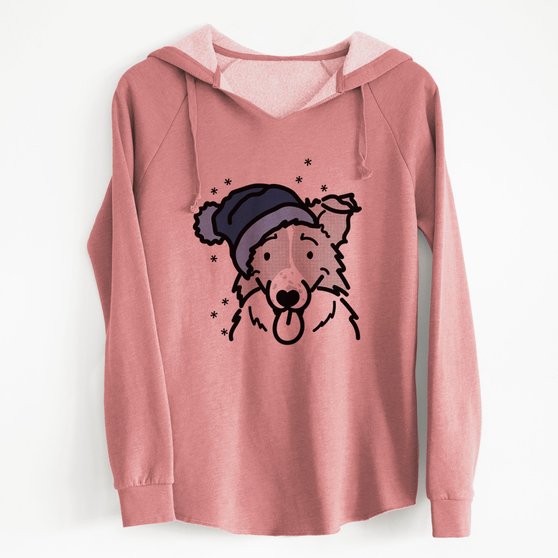 Frosty Border Collie - Jam - Cali Wave Hooded Sweatshirt