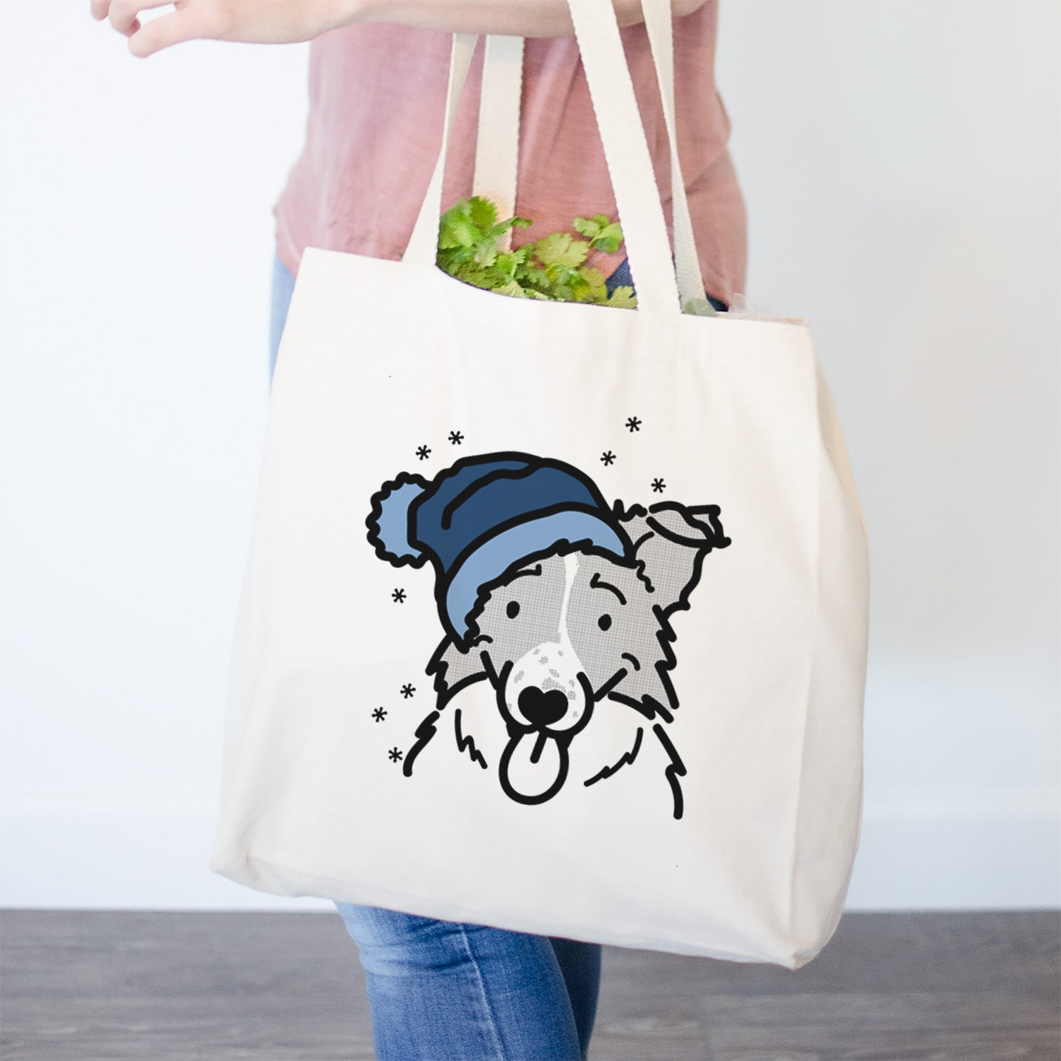 Frosty Border Collie - Jam - Tote Bag