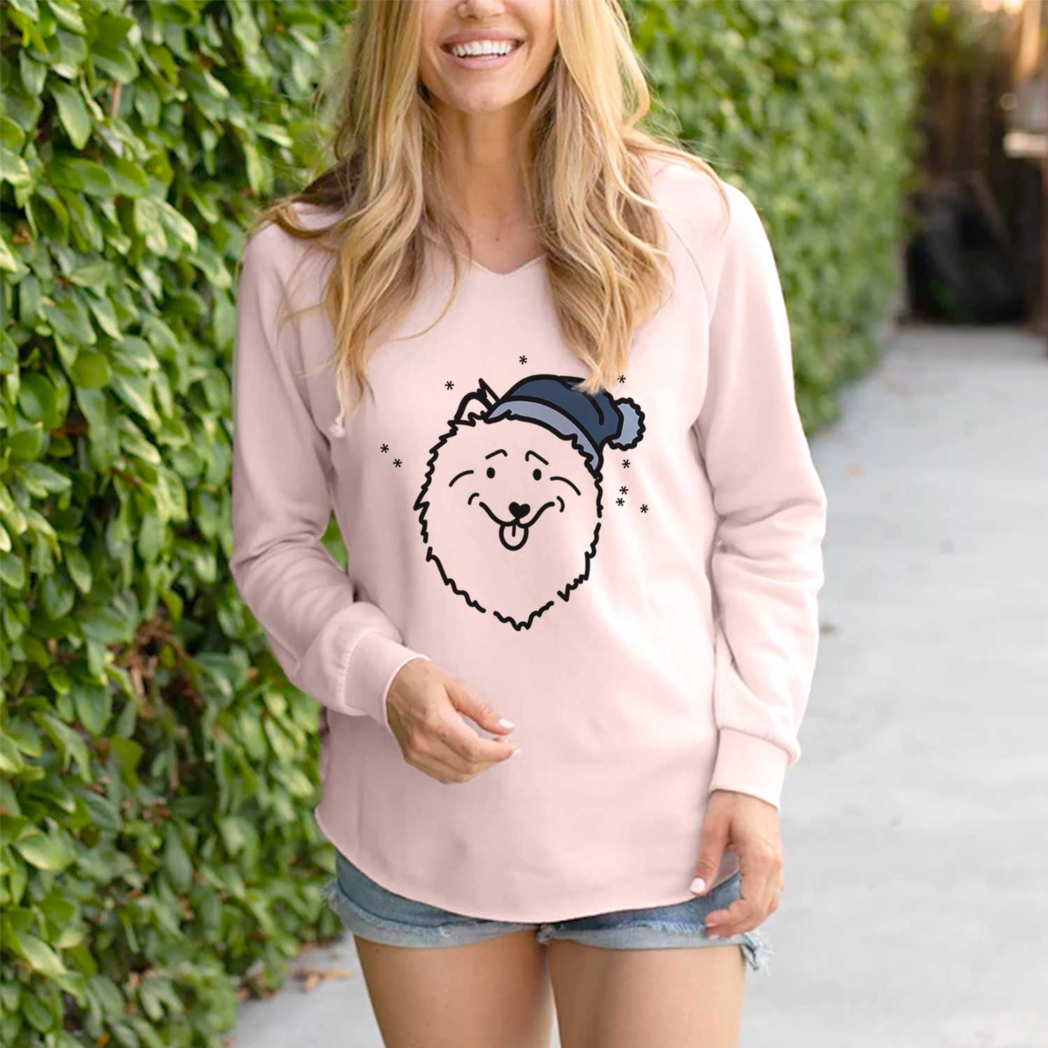 Frosty Keeshond - Cali Wave Hooded Sweatshirt