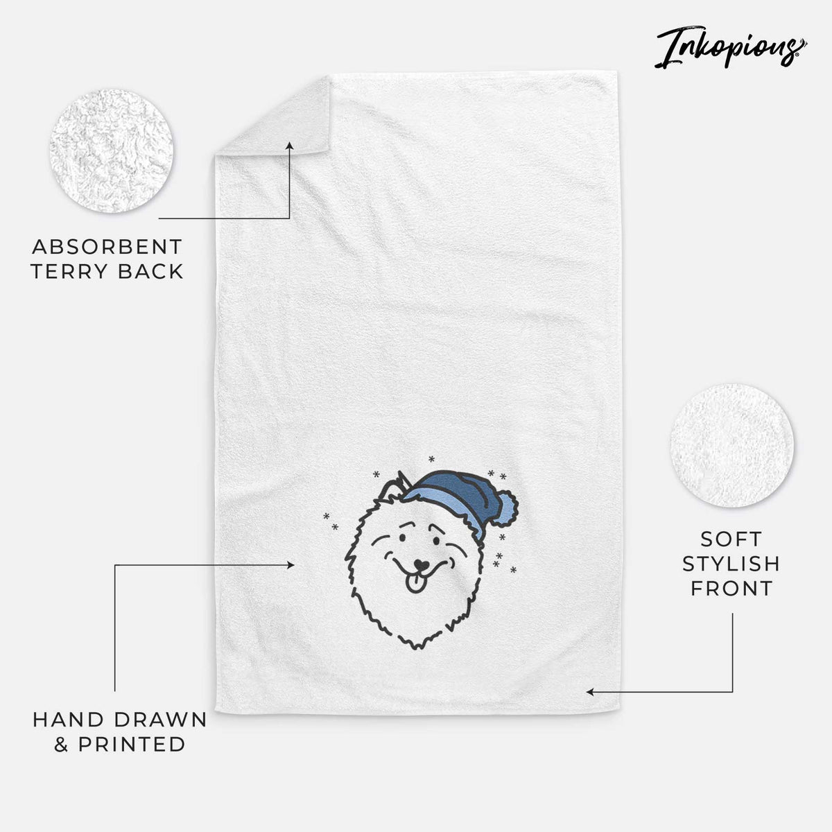 Frosty Keeshond - Decorative Hand Towel