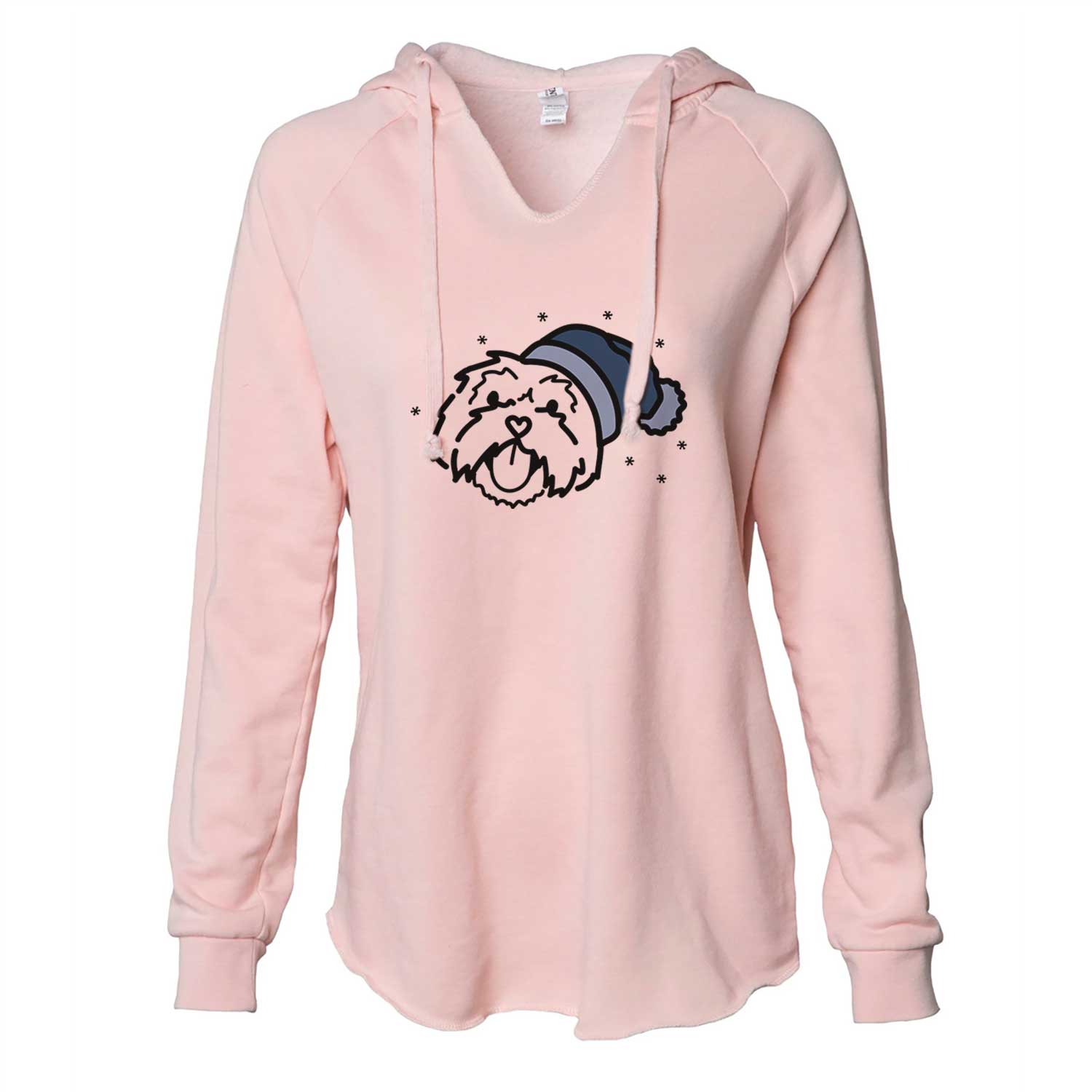 Frosty Lhasa Apso - Keia - Cali Wave Hooded Sweatshirt