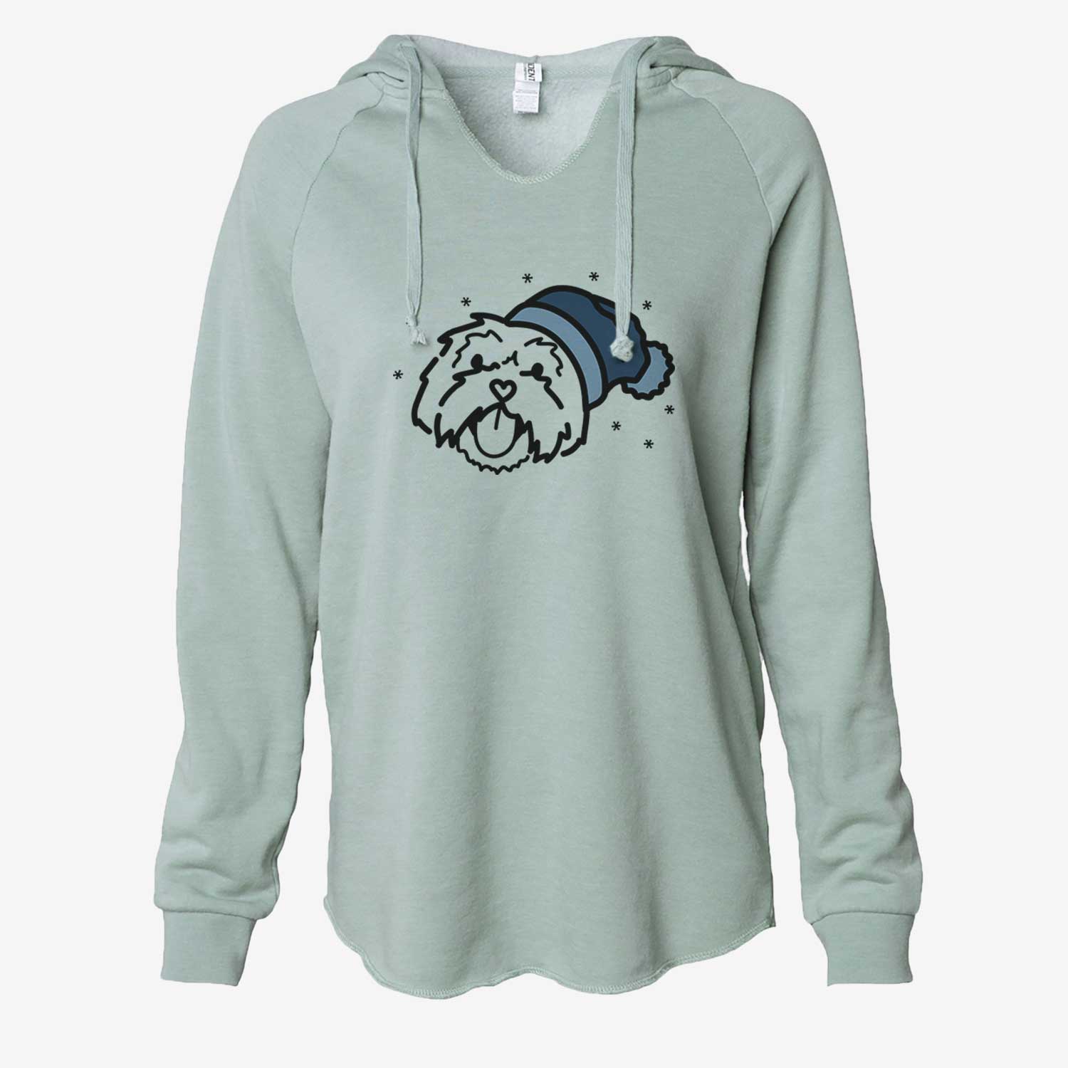 Frosty Lhasa Apso - Keia - Cali Wave Hooded Sweatshirt