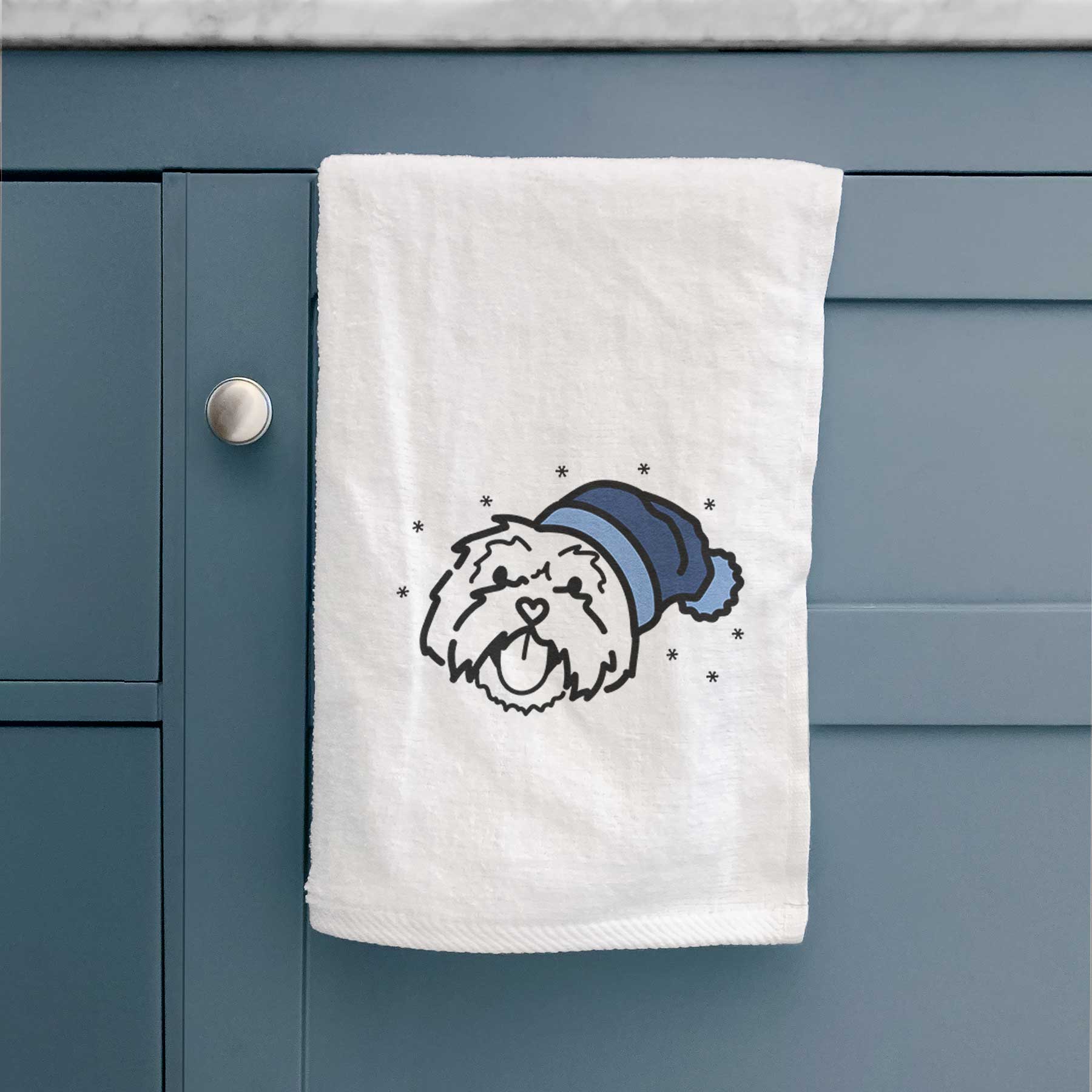 Frosty Lhasa Apso - Keia - Decorative Hand Towel