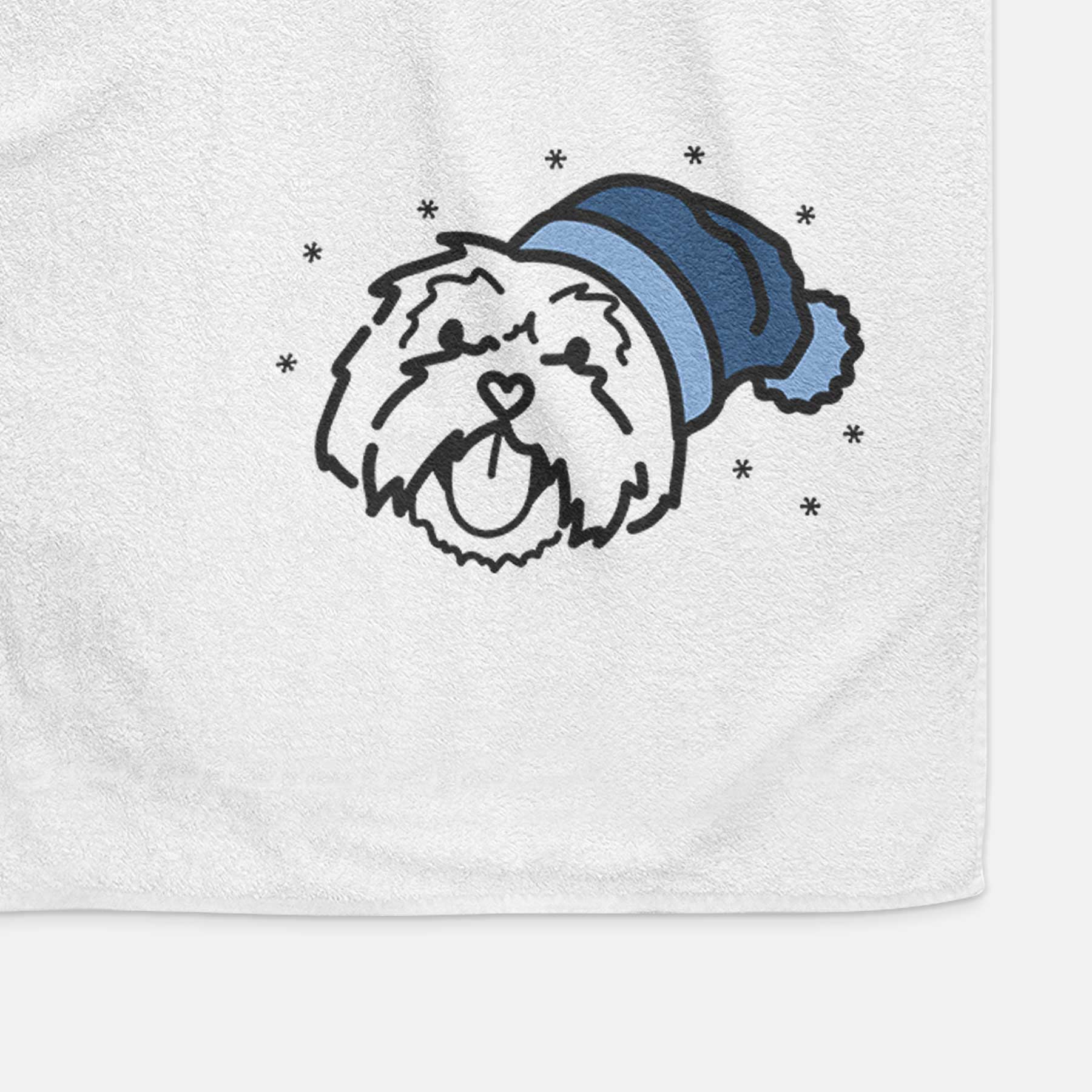 Frosty Lhasa Apso - Keia - Decorative Hand Towel