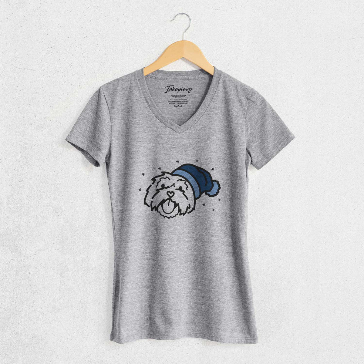 Frosty Lhasa Apso - Keia - Women's V-neck Shirt