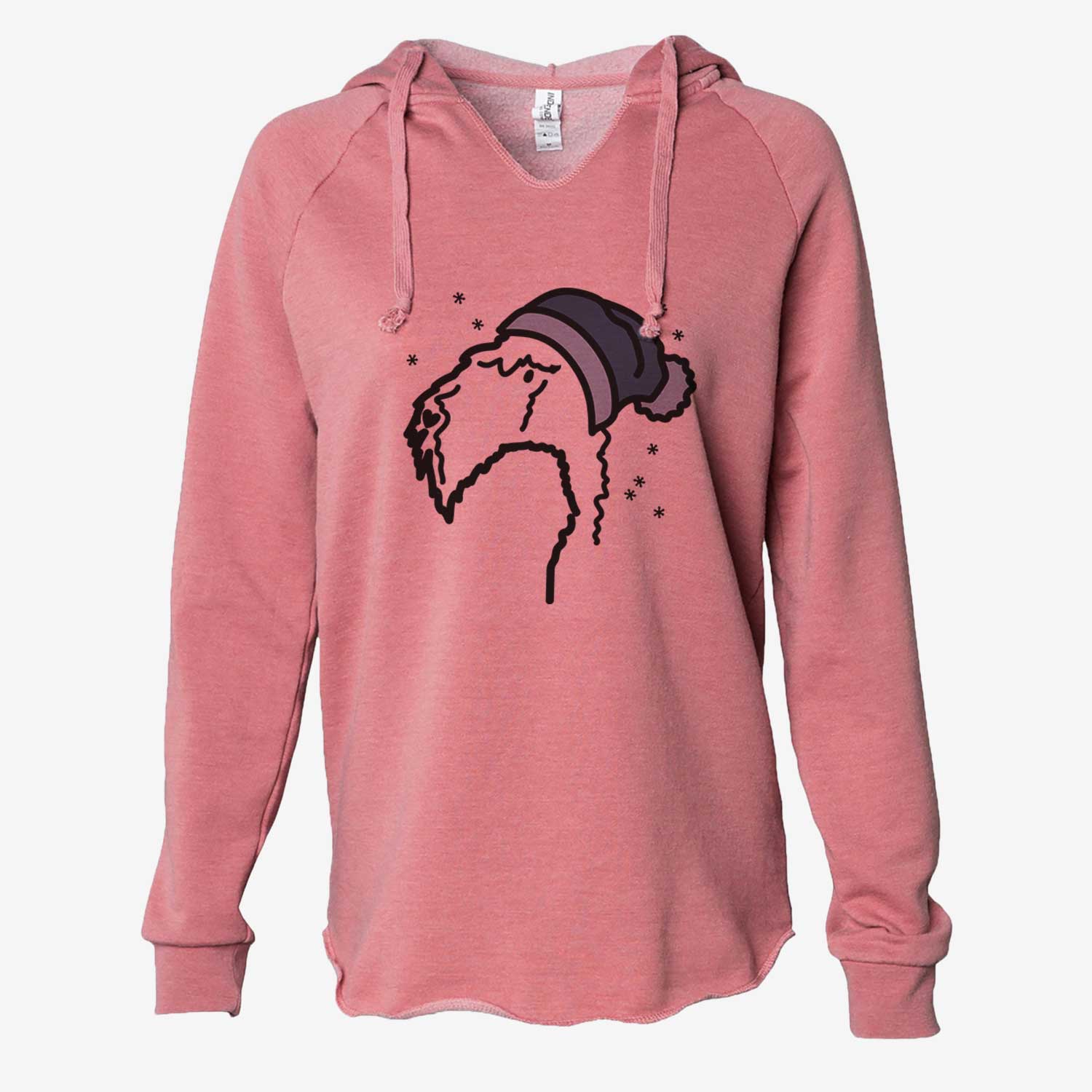 Frosty Kerry Blue Terrier - Cali Wave Hooded Sweatshirt