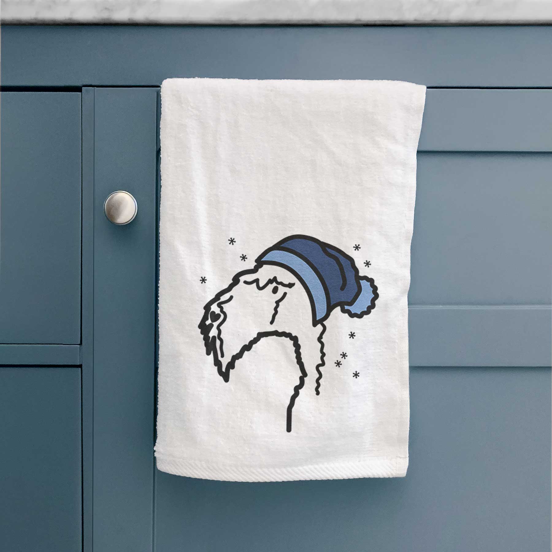 Frosty Kerry Blue Terrier - Decorative Hand Towel