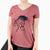 Frosty Treeing Walker Coonhound - Kimble - Women's V-neck Shirt