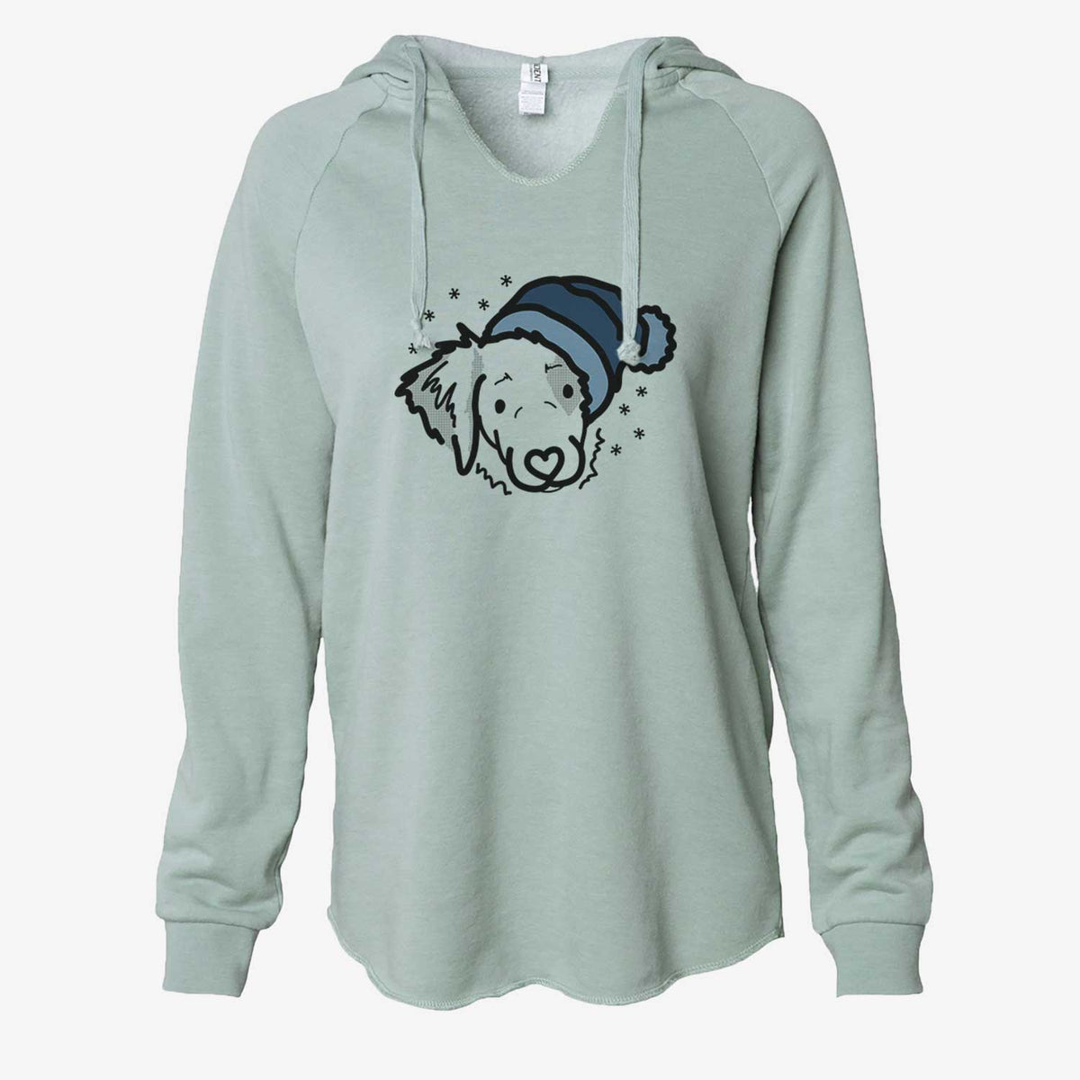 Frosty Brittany Spaniel - Kiva - Cali Wave Hooded Sweatshirt