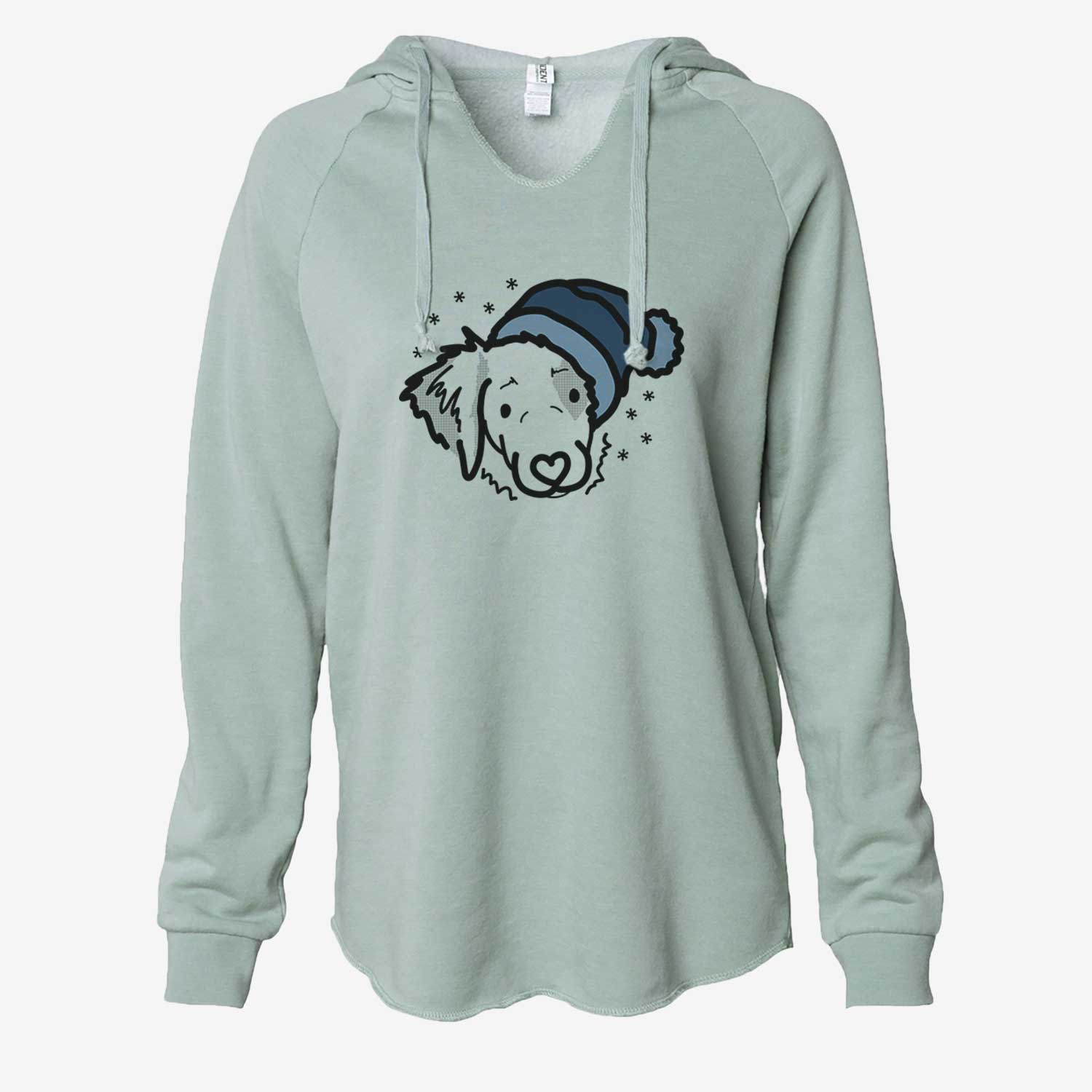 Frosty Brittany Spaniel - Kiva - Cali Wave Hooded Sweatshirt