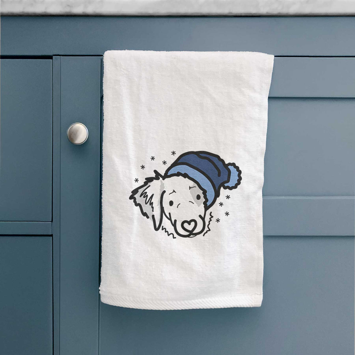 Frosty Brittany Spaniel - Kiva - Decorative Hand Towel