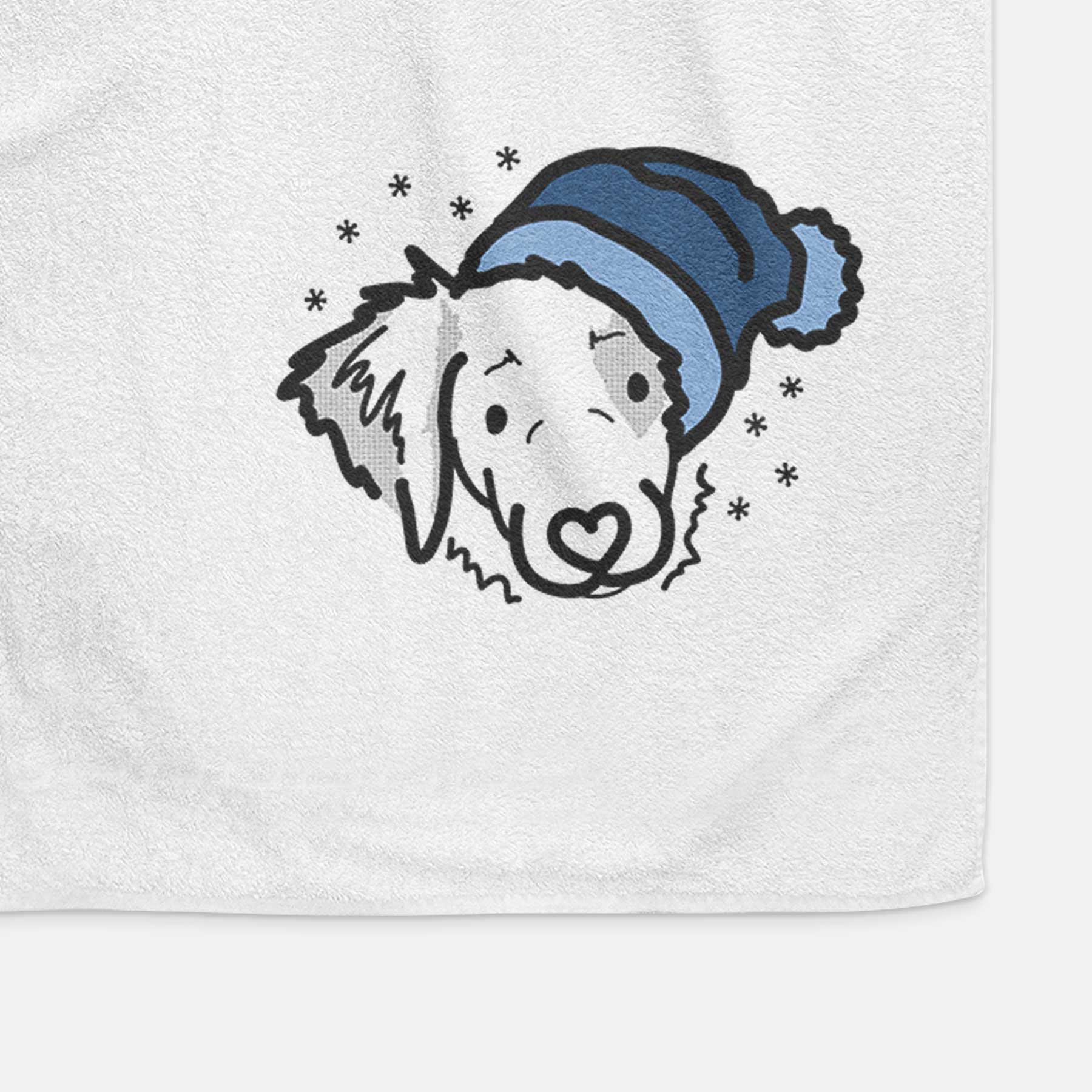 Frosty Brittany Spaniel - Kiva - Decorative Hand Towel