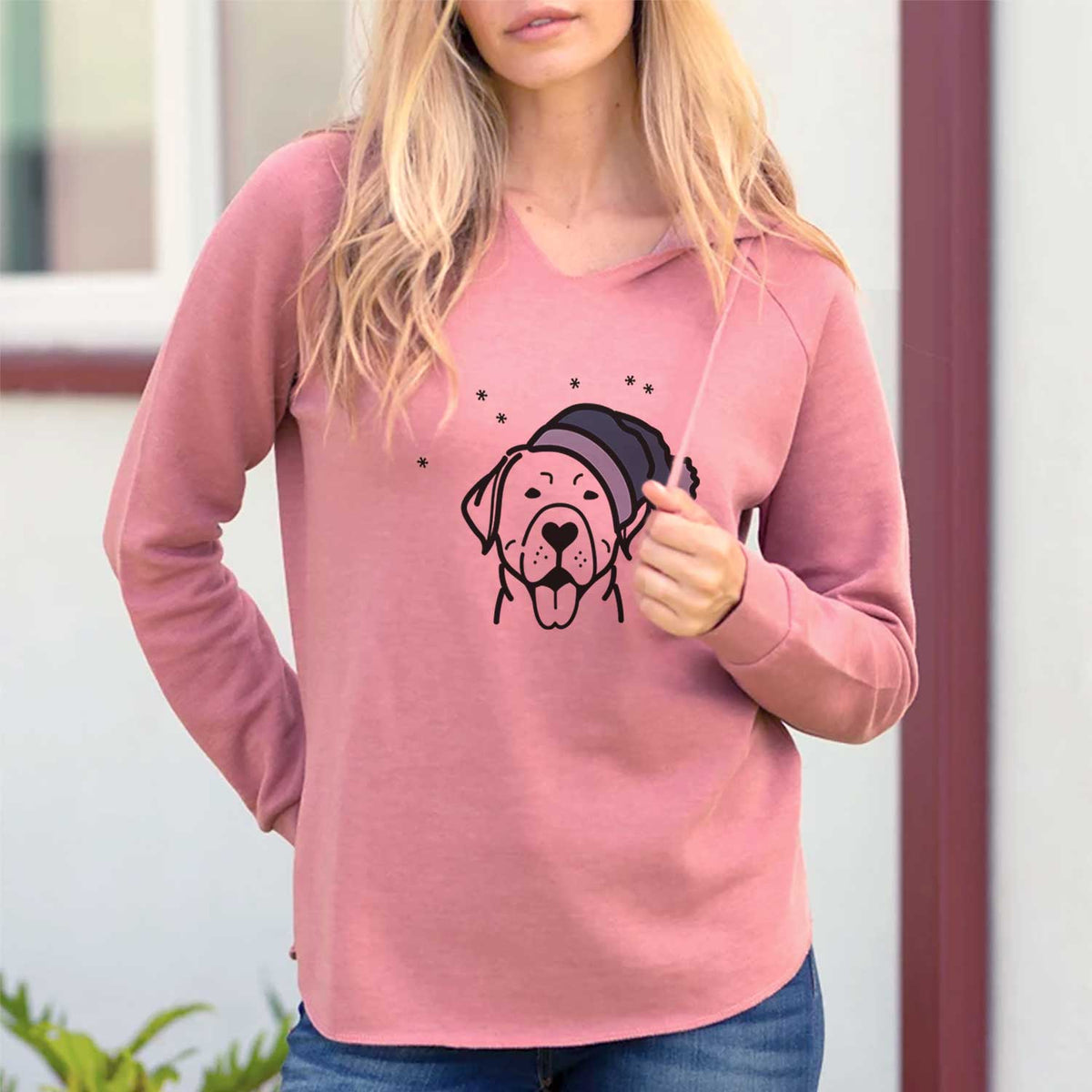 Frosty Labrador Retriever - Cali Wave Hooded Sweatshirt