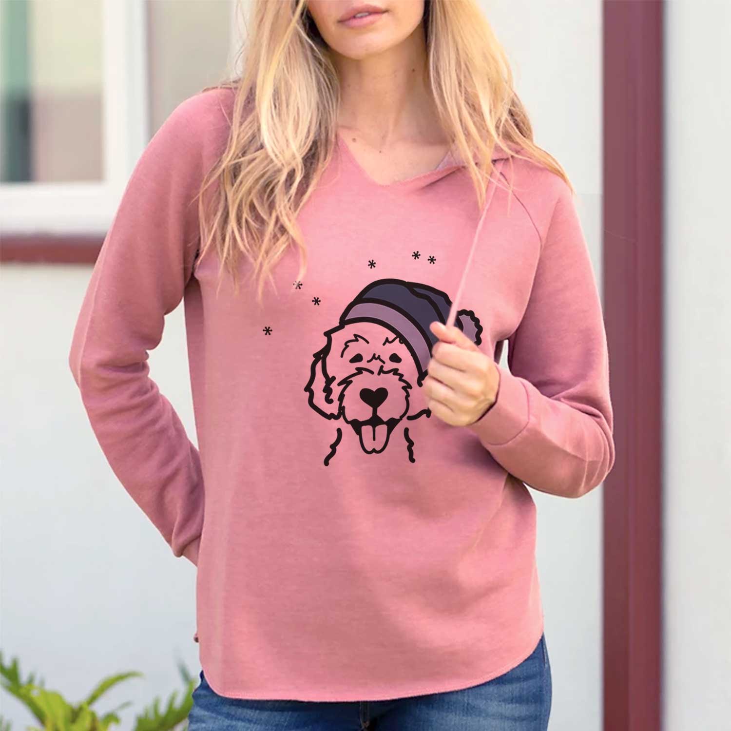 Frosty Labradoodle - Cali Wave Hooded Sweatshirt