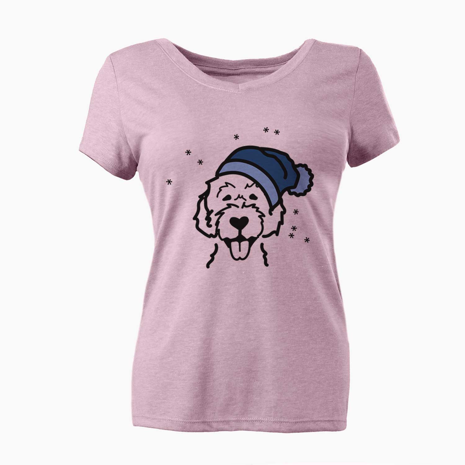 Frosty Labradoodle - Women's V-neck Shirt