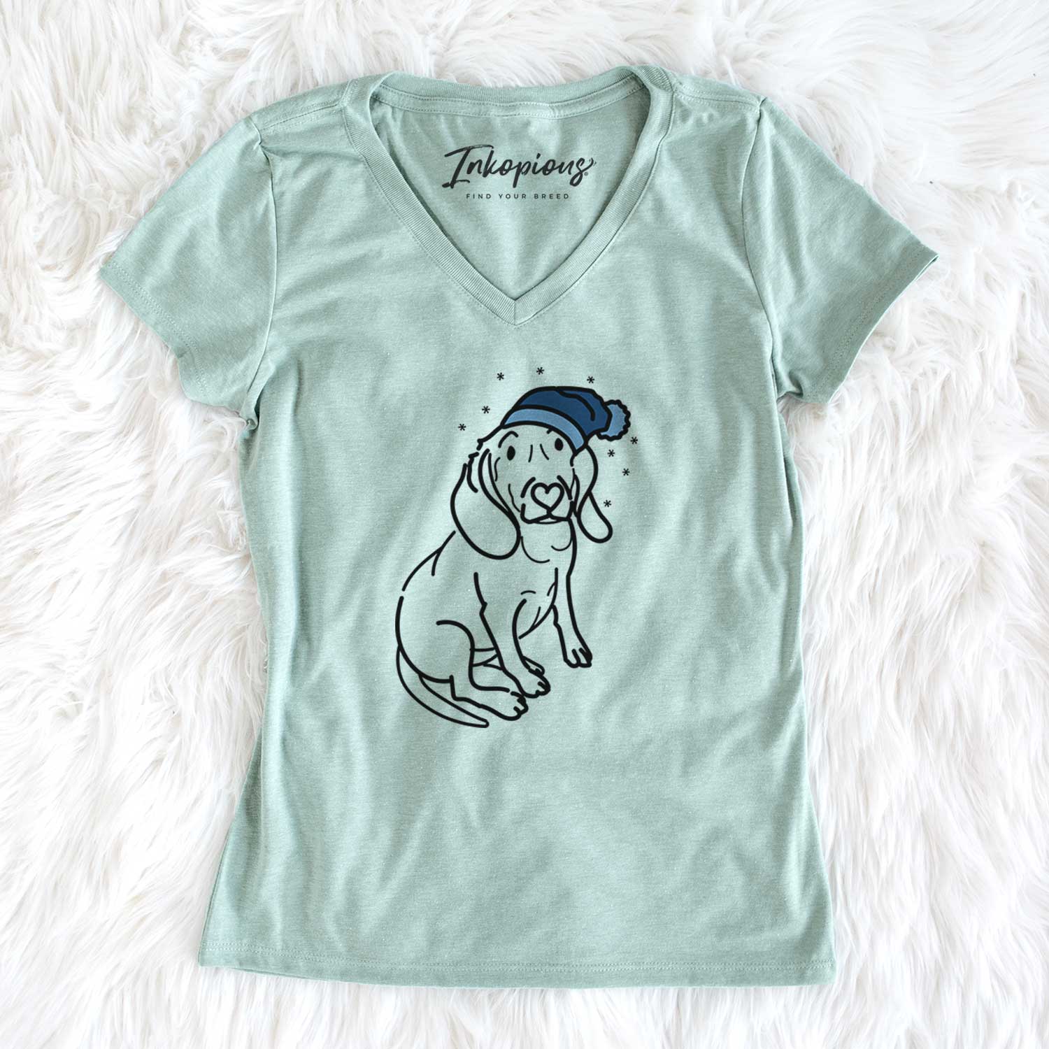 Frosty Beagle - Lilly - Women's V-neck Shirt