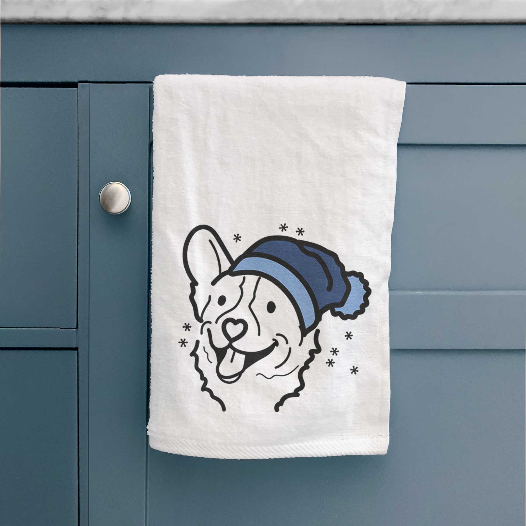 Frosty Corgi - Lily - Decorative Hand Towel