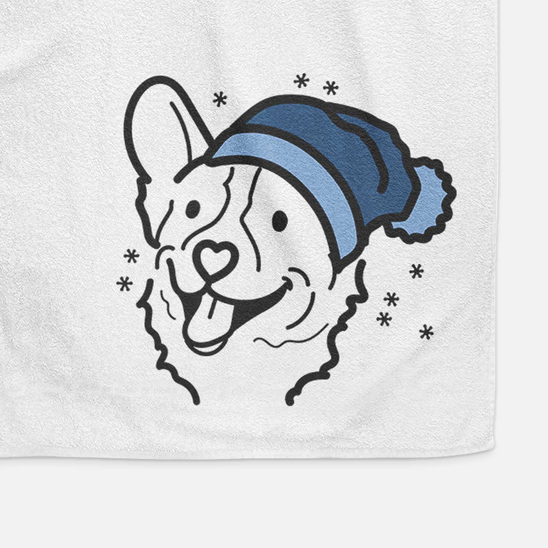 Frosty Corgi - Lily - Decorative Hand Towel